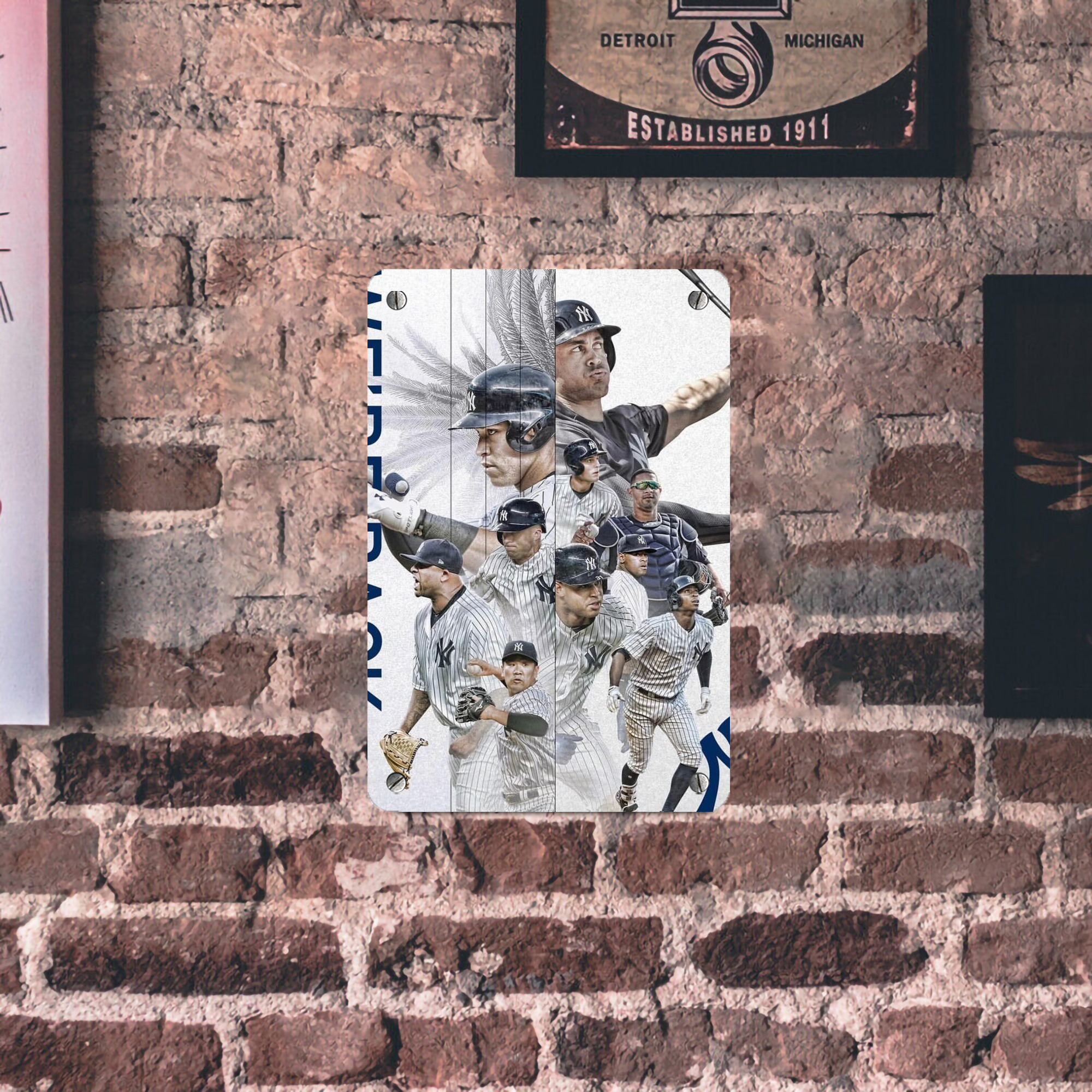 New York Yankees 305 Metal Tin Sign 8x12inch - High-Quality Full-Print Decorative Wall Art, Durable Rust-Resistant Metal Plaque For Living Room, Bedroom, Kitchen, Office, Bar Décor