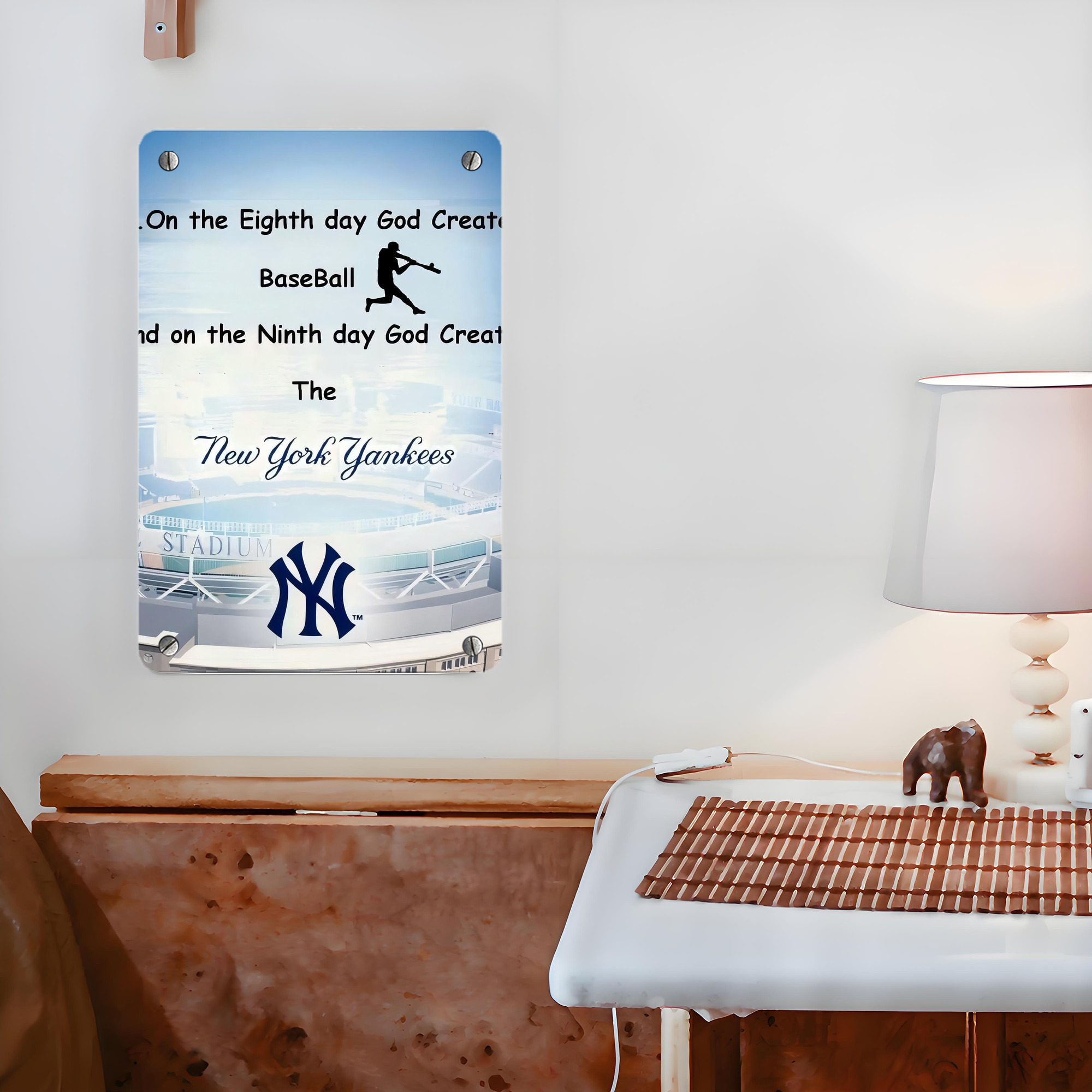 New York Yankees 314 Metal Tin Sign 8x12inch - High-Quality Full-Print Decorative Wall Art, Durable Rust-Resistant Metal Plaque For Living Room, Bedroom, Kitchen, Office, Bar Décor