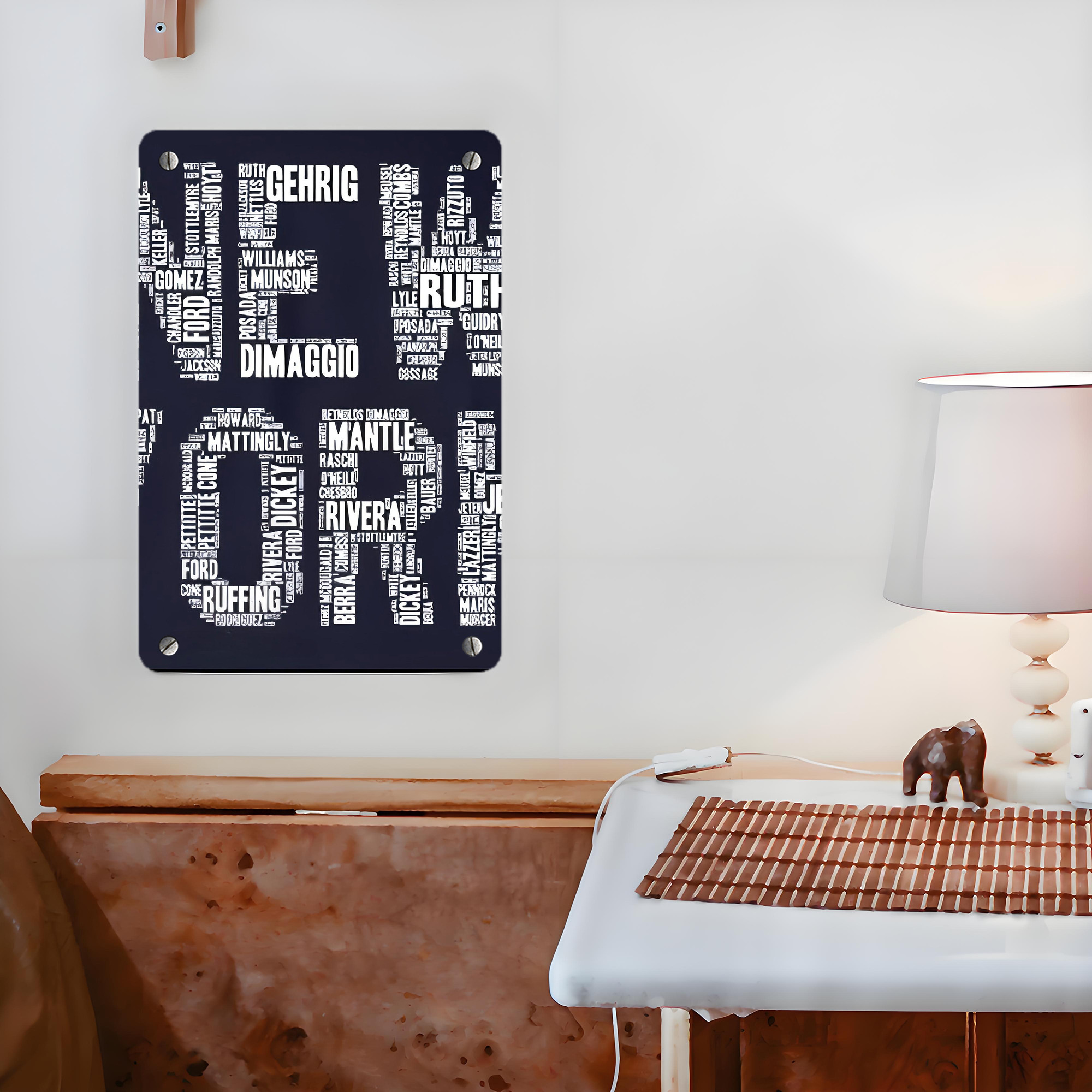 New York Yankees 303 Metal Tin Sign 8x12inch - High-Quality Full-Print Decorative Wall Art, Durable Rust-Resistant Metal Plaque For Living Room, Bedroom, Kitchen, Office, Bar Décor