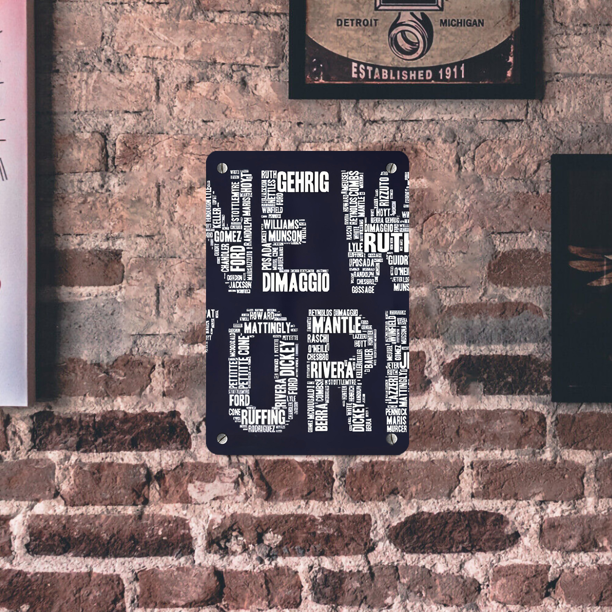 New York Yankees 303 Metal Tin Sign 8x12inch - High-Quality Full-Print Decorative Wall Art, Durable Rust-Resistant Metal Plaque For Living Room, Bedroom, Kitchen, Office, Bar Décor