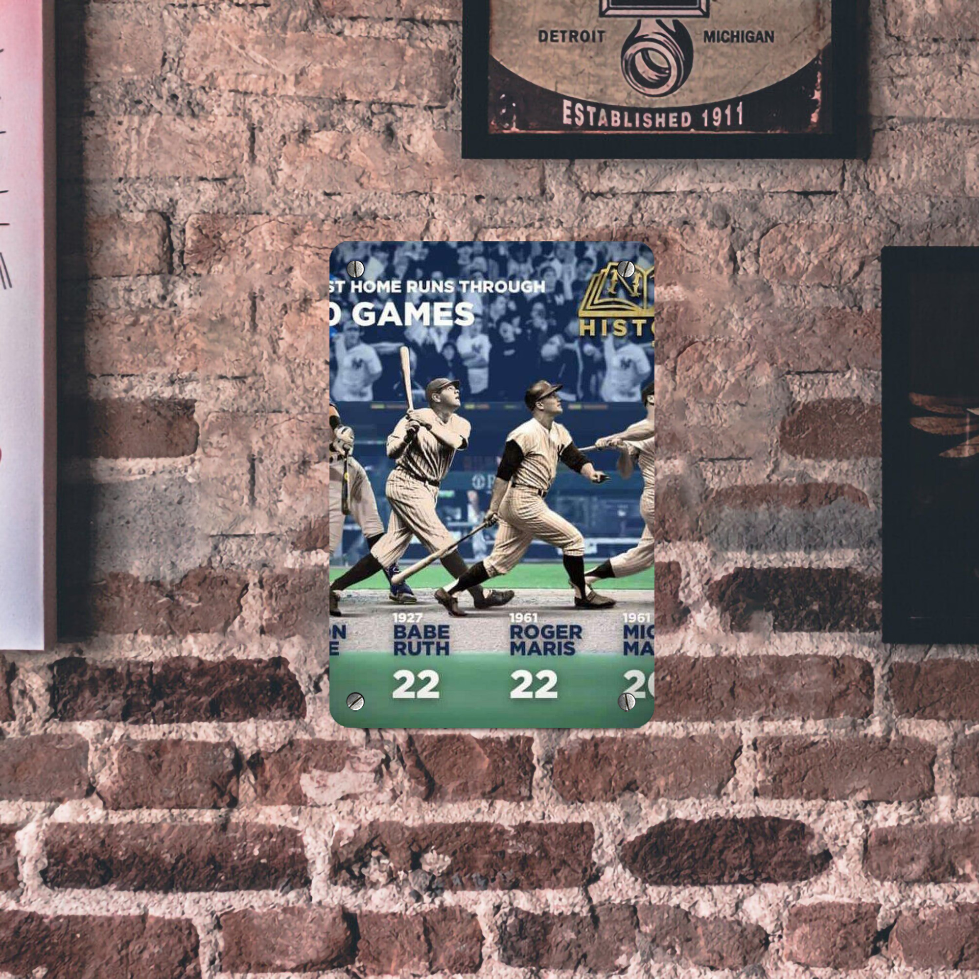 New York Yankees 315 Metal Tin Sign 8x12inch - High-Quality Full-Print Decorative Wall Art, Durable Rust-Resistant Metal Plaque For Living Room, Bedroom, Kitchen, Office, Bar Décor