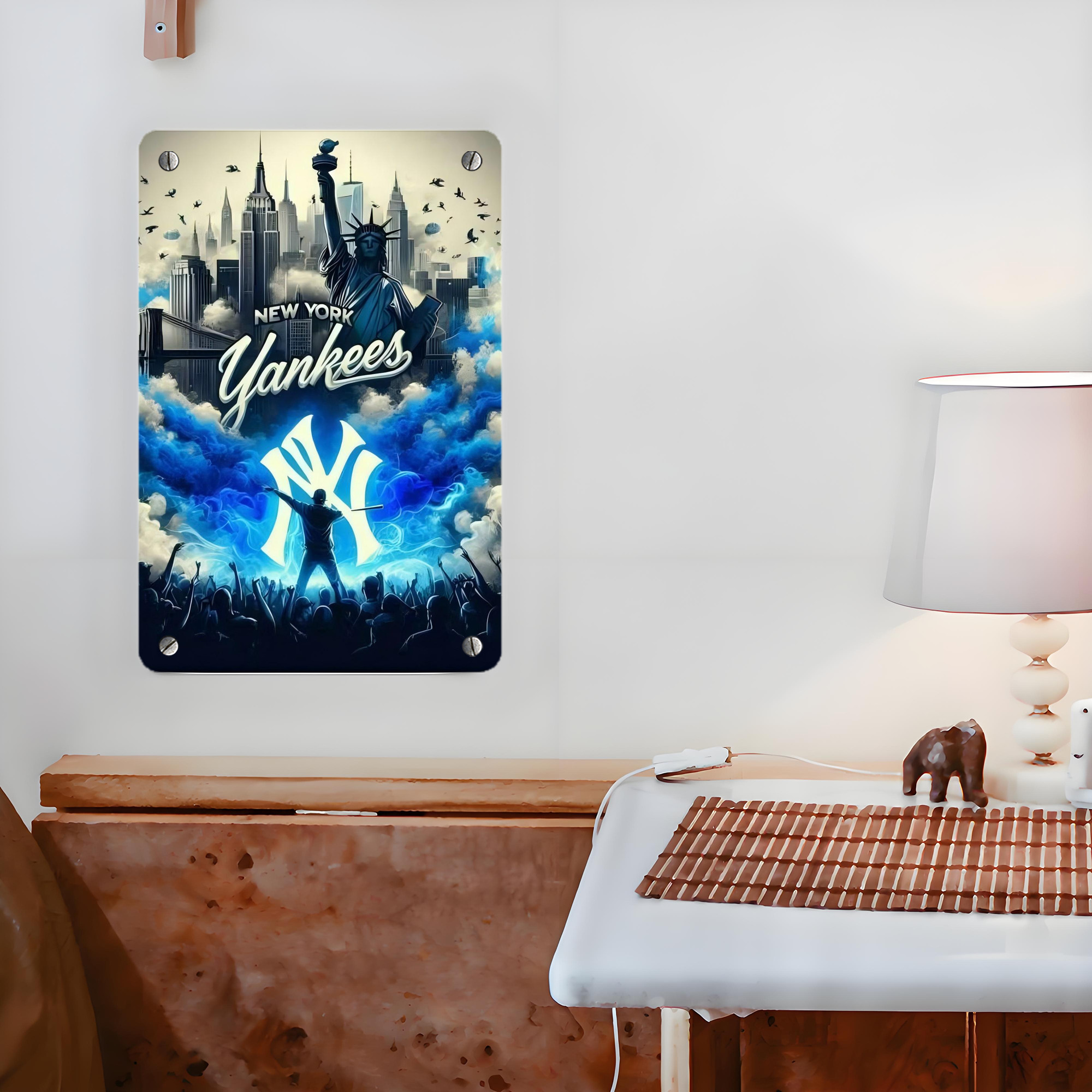 New York Yankees 308 Metal Tin Sign 8x12inch - High-Quality Full-Print Decorative Wall Art, Durable Rust-Resistant Metal Plaque For Living Room, Bedroom, Kitchen, Office, Bar Décor