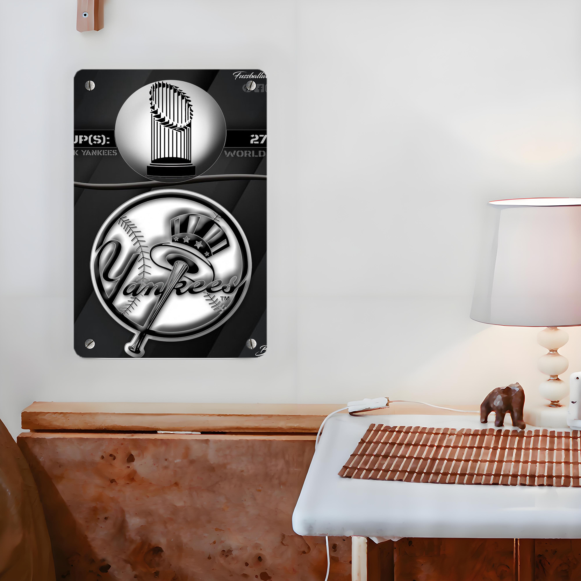 New York Yankees 325 Metal Tin Sign 8x12inch - High-Quality Full-Print Decorative Wall Art, Durable Rust-Resistant Metal Plaque For Living Room, Bedroom, Kitchen, Office, Bar Décor