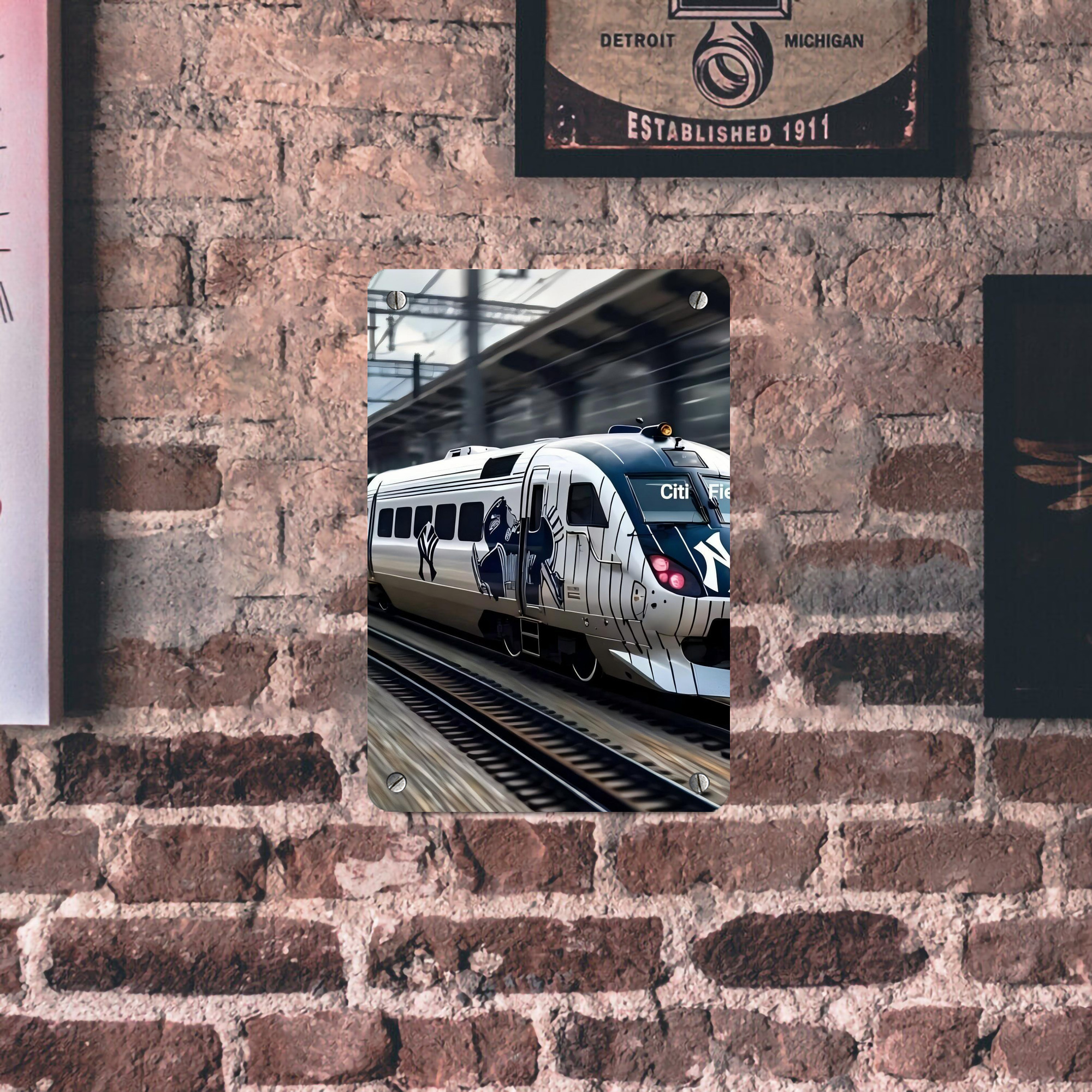 New York Yankees 342 Metal Tin Sign 8x12inch - High-Quality Full-Print Decorative Wall Art, Durable Rust-Resistant Metal Plaque For Living Room, Bedroom, Kitchen, Office, Bar Décor