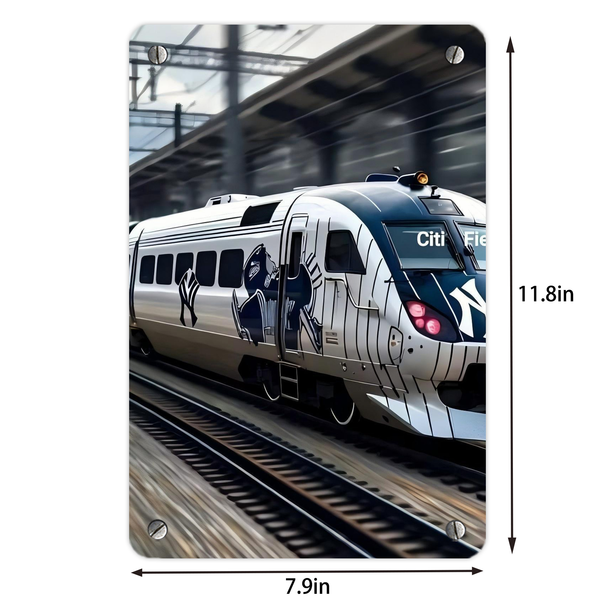 New York Yankees 342 Metal Tin Sign 8x12inch - High-Quality Full-Print Decorative Wall Art, Durable Rust-Resistant Metal Plaque For Living Room, Bedroom, Kitchen, Office, Bar Décor