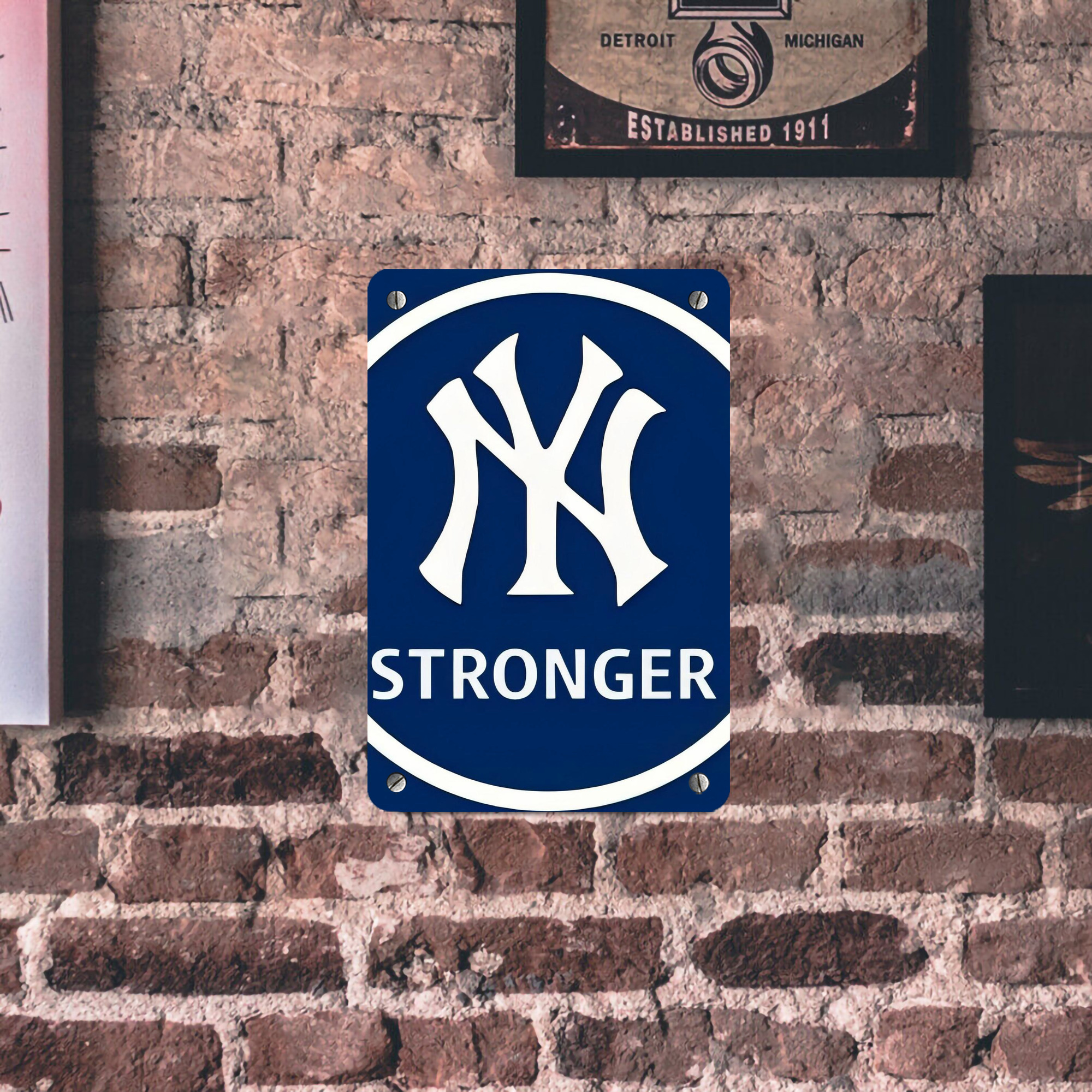 New York Yankees 346 Metal Tin Sign 8x12inch - High-Quality Full-Print Decorative Wall Art, Durable Rust-Resistant Metal Plaque For Living Room, Bedroom, Kitchen, Office, Bar Décor