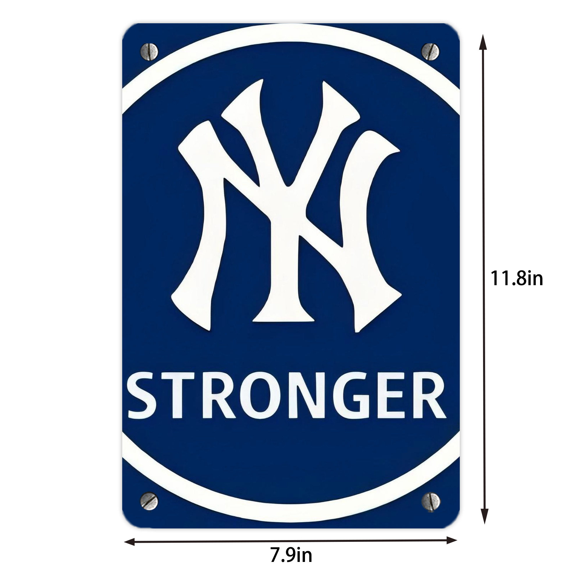 New York Yankees 346 Metal Tin Sign 8x12inch - High-Quality Full-Print Decorative Wall Art, Durable Rust-Resistant Metal Plaque For Living Room, Bedroom, Kitchen, Office, Bar Décor