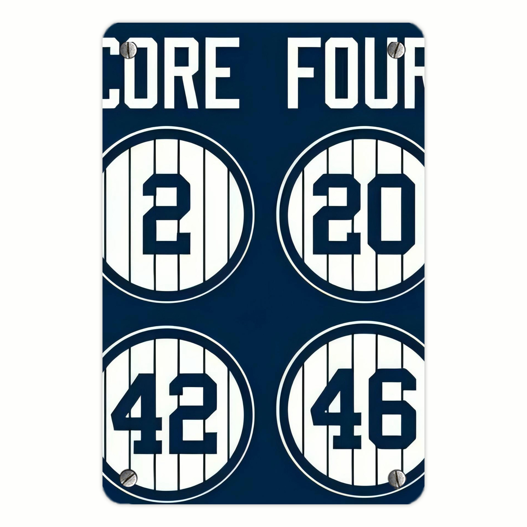 New York Yankees 223 Metal Tin Sign 8x12inch - High-Quality Full-Print Decorative Wall Art, Durable Rust-Resistant Metal Plaque For Living Room, Bedroom, Kitchen, Office, Bar Décor