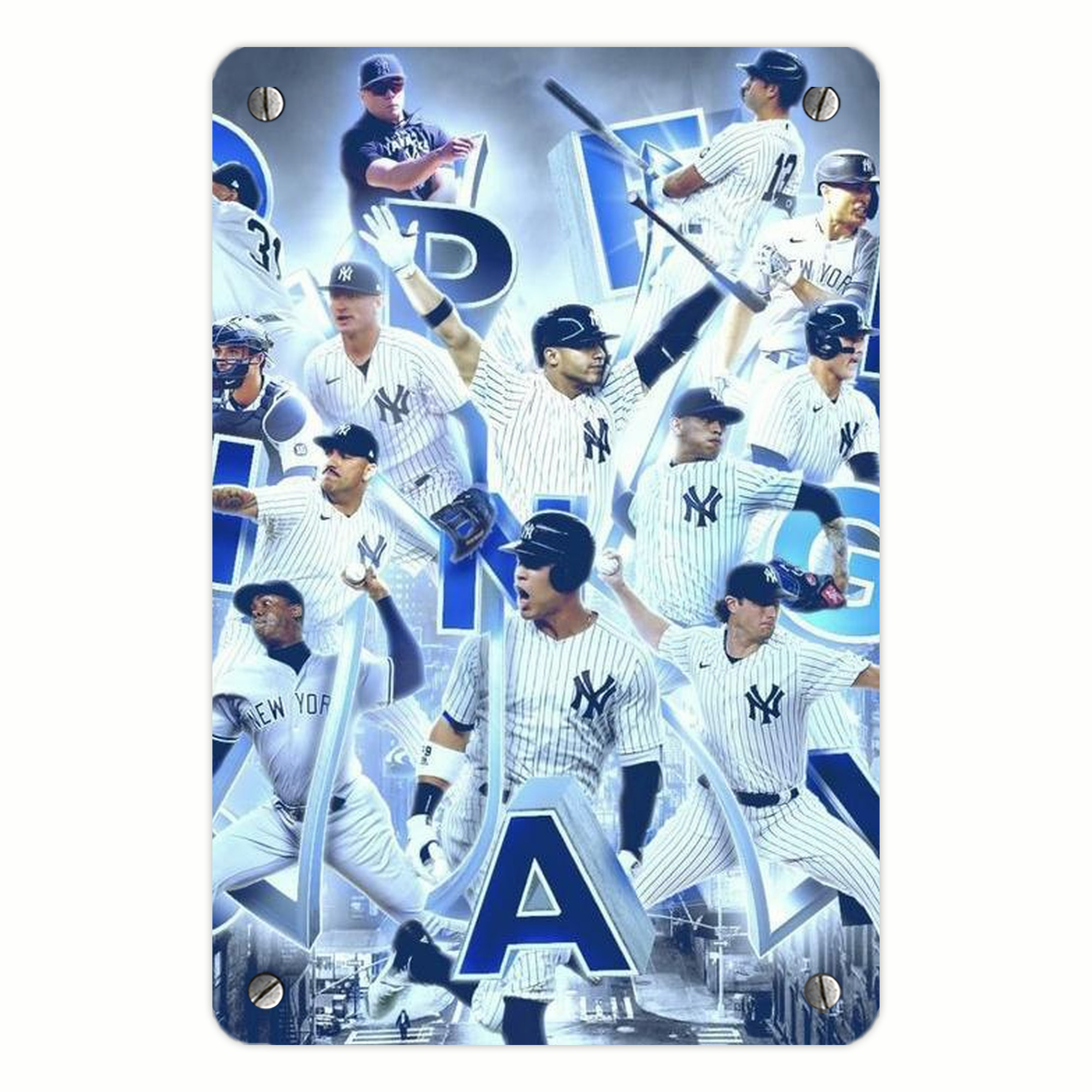 New York Yankees 236 Metal Tin Sign 8x12inch - High-Quality Full-Print Decorative Wall Art, Durable Rust-Resistant Metal Plaque For Living Room, Bedroom, Kitchen, Office, Bar Décor