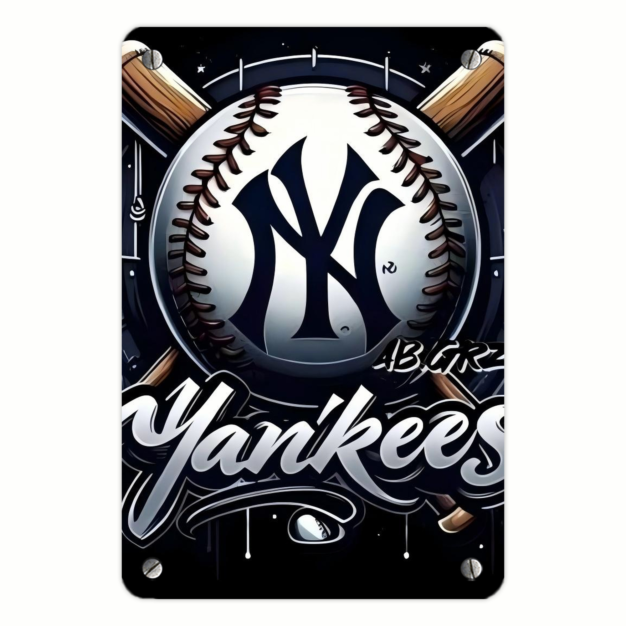 New York Yankees 241 Metal Tin Sign 8x12inch - High-Quality Full-Print Decorative Wall Art, Durable Rust-Resistant Metal Plaque For Living Room, Bedroom, Kitchen, Office, Bar Décor