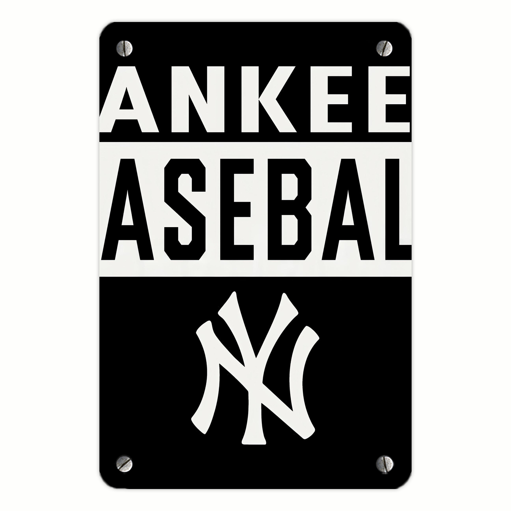 New York Yankees 266 Metal Tin Sign 8x12inch - High-Quality Full-Print Decorative Wall Art, Durable Rust-Resistant Metal Plaque For Living Room, Bedroom, Kitchen, Office, Bar Décor