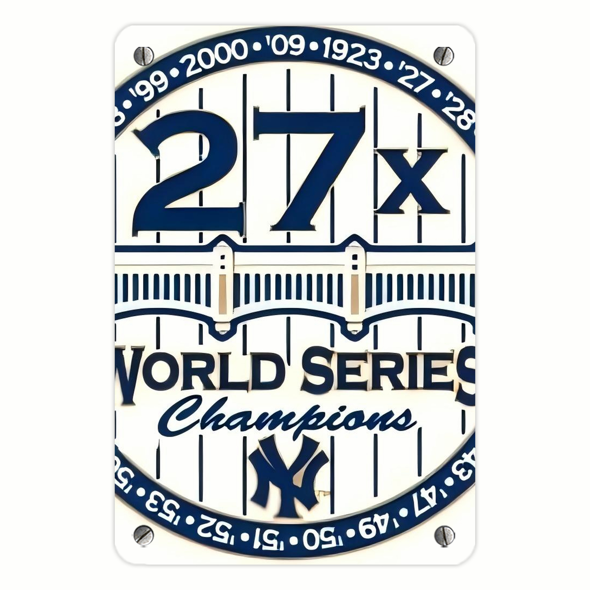 New York Yankees 263 Metal Tin Sign 8x12inch - High-Quality Full-Print Decorative Wall Art, Durable Rust-Resistant Metal Plaque For Living Room, Bedroom, Kitchen, Office, Bar Décor