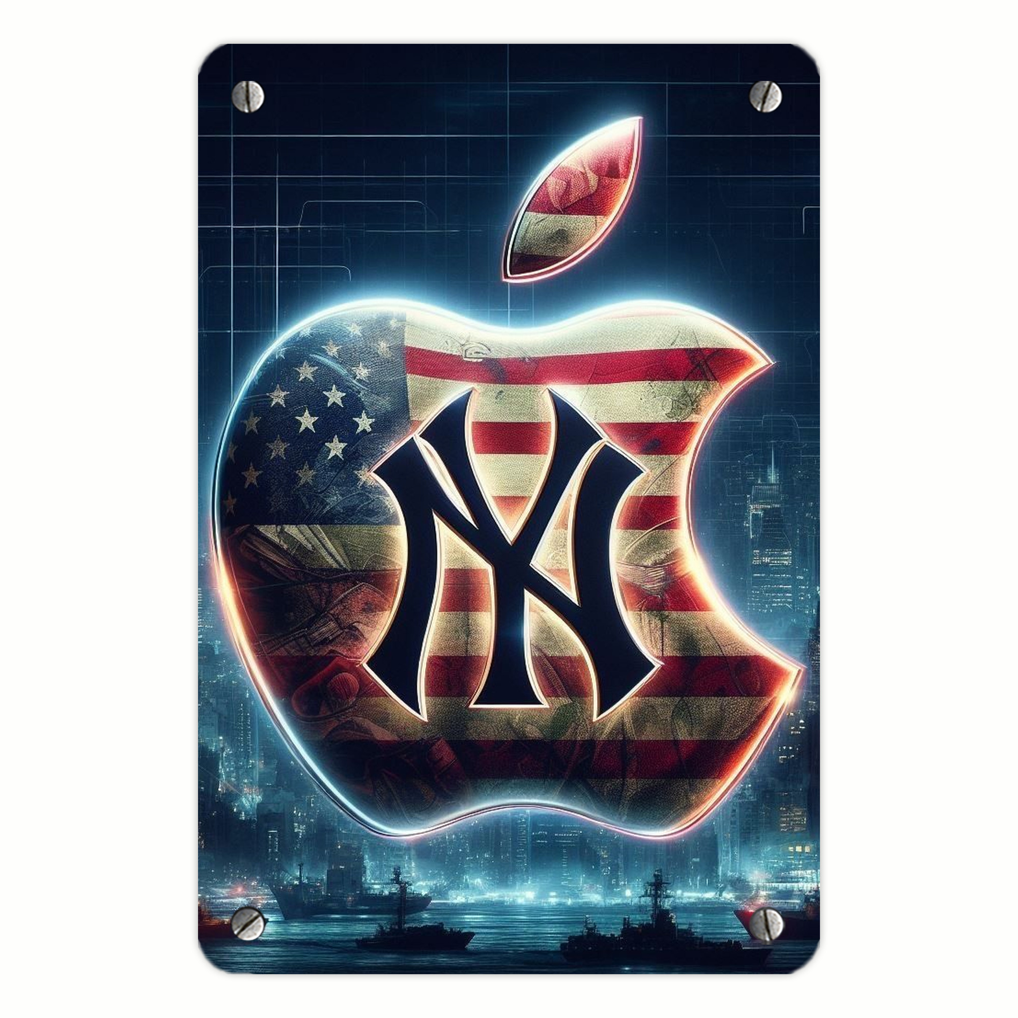 New York Yankees 347 Metal Tin Sign 8x12inch - High-Quality Full-Print Decorative Wall Art, Durable Rust-Resistant Metal Plaque For Living Room, Bedroom, Kitchen, Office, Bar Décor