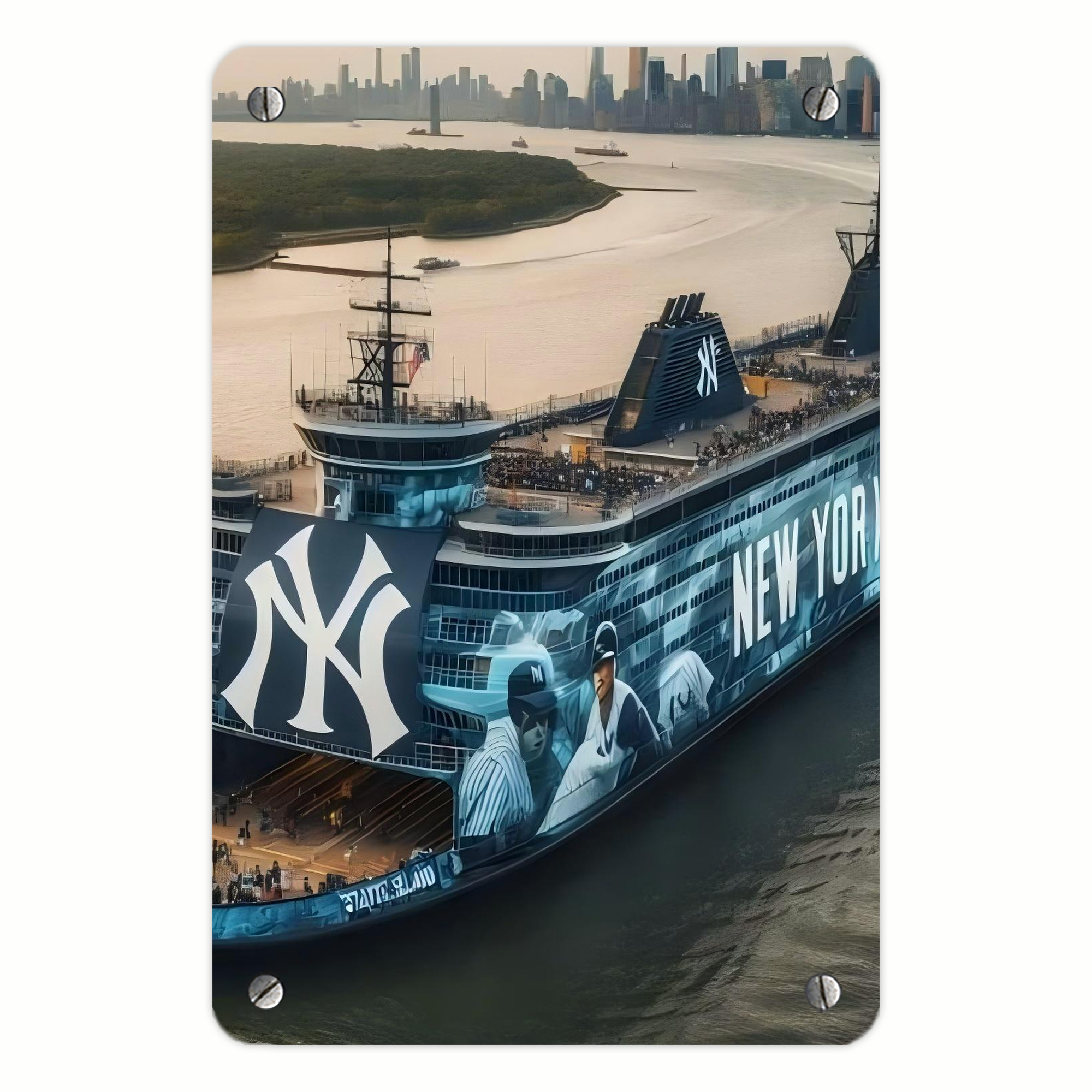 New York Yankees 306 Metal Tin Sign 8x12inch - High-Quality Full-Print Decorative Wall Art, Durable Rust-Resistant Metal Plaque For Living Room, Bedroom, Kitchen, Office, Bar Décor