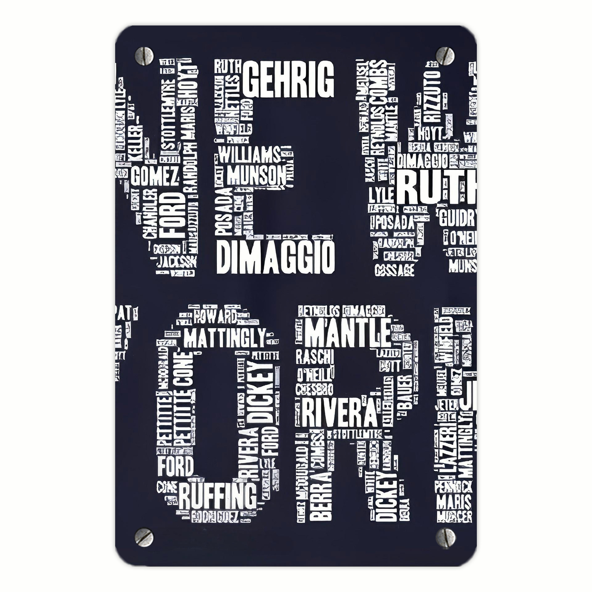 New York Yankees 303 Metal Tin Sign 8x12inch - High-Quality Full-Print Decorative Wall Art, Durable Rust-Resistant Metal Plaque For Living Room, Bedroom, Kitchen, Office, Bar Décor