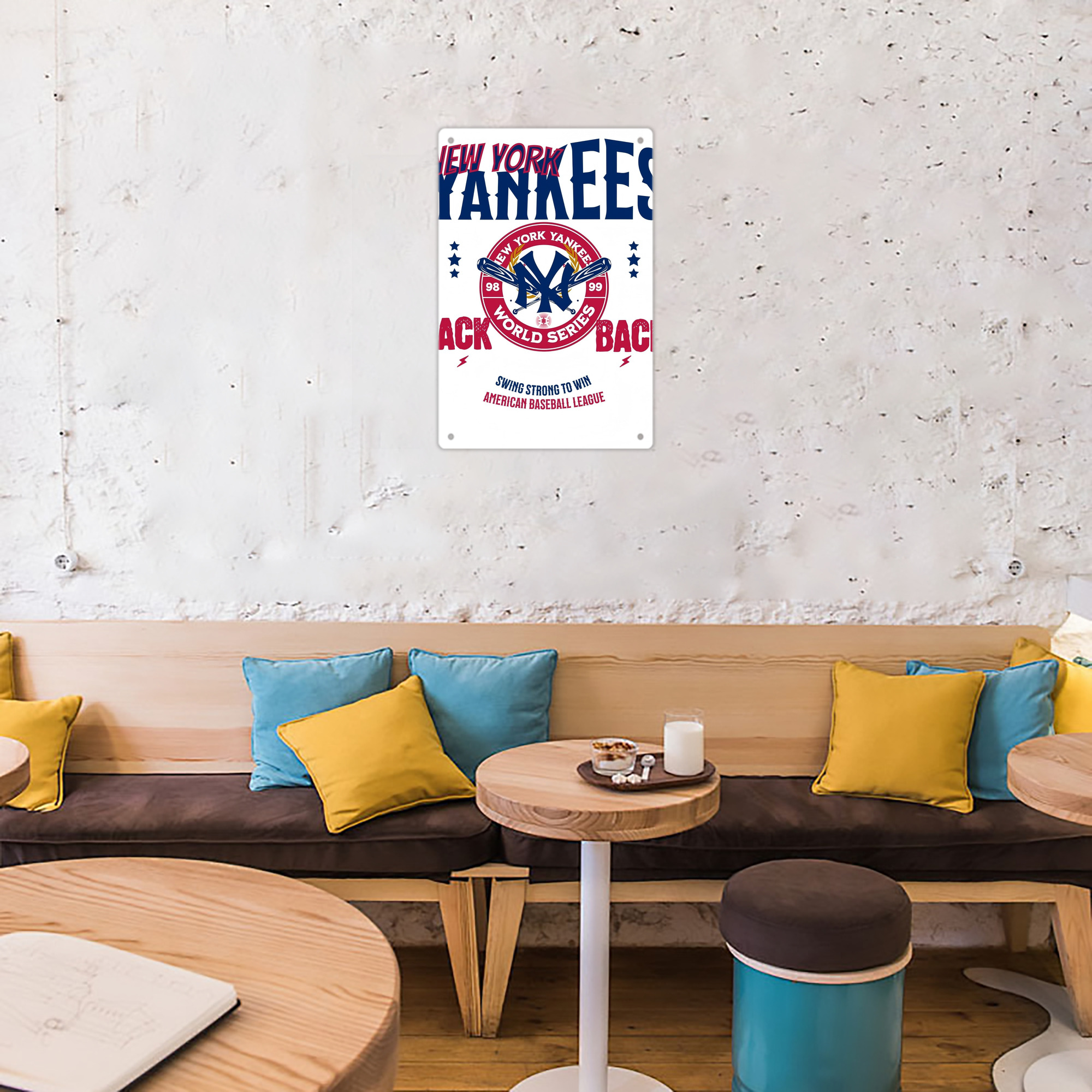 New York Yankees 179 8x12inch Vertical Aluminum Sign - Durable Fade-Resistant Indoor/Outdoor Safety & Information Plaque For Office, Hotel, Restaurant, Bar, Public Spaces