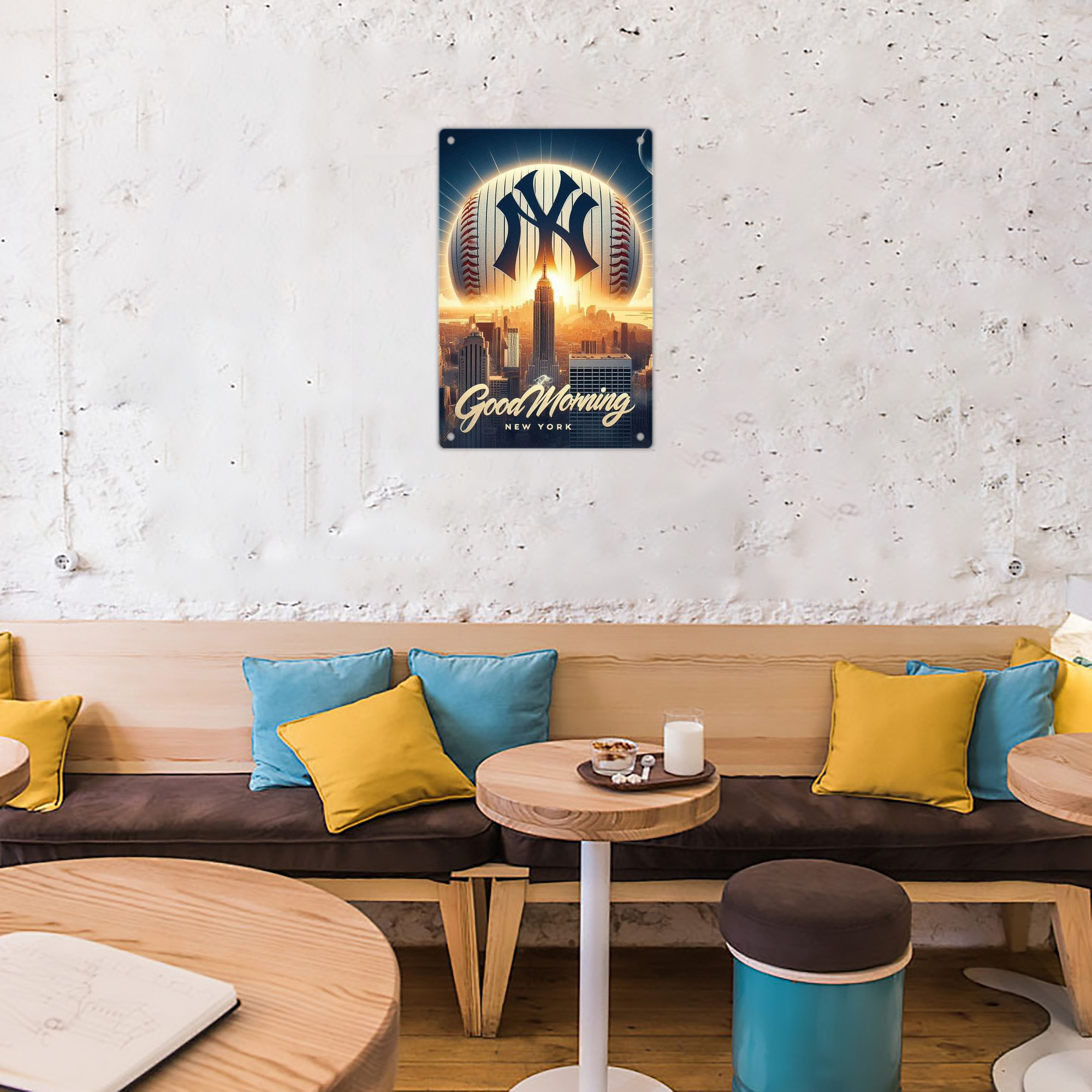 New York Yankees 111 8x12inch Vertical Aluminum Sign - Durable Fade-Resistant Indoor/Outdoor Safety & Information Plaque For Office, Hotel, Restaurant, Bar, Public Spaces