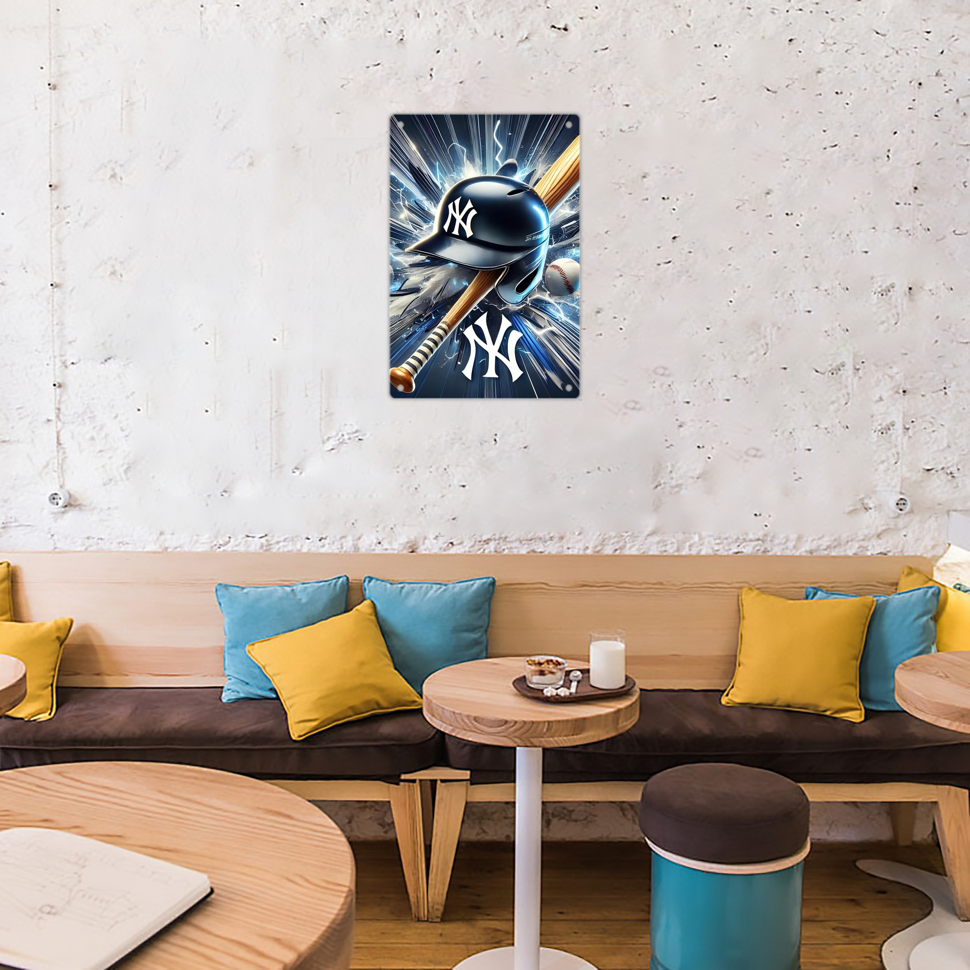 New York Yankees 264 8x12inch Vertical Aluminum Sign - Durable Fade-Resistant Indoor/Outdoor Safety & Information Plaque For Office, Hotel, Restaurant, Bar, Public Spaces