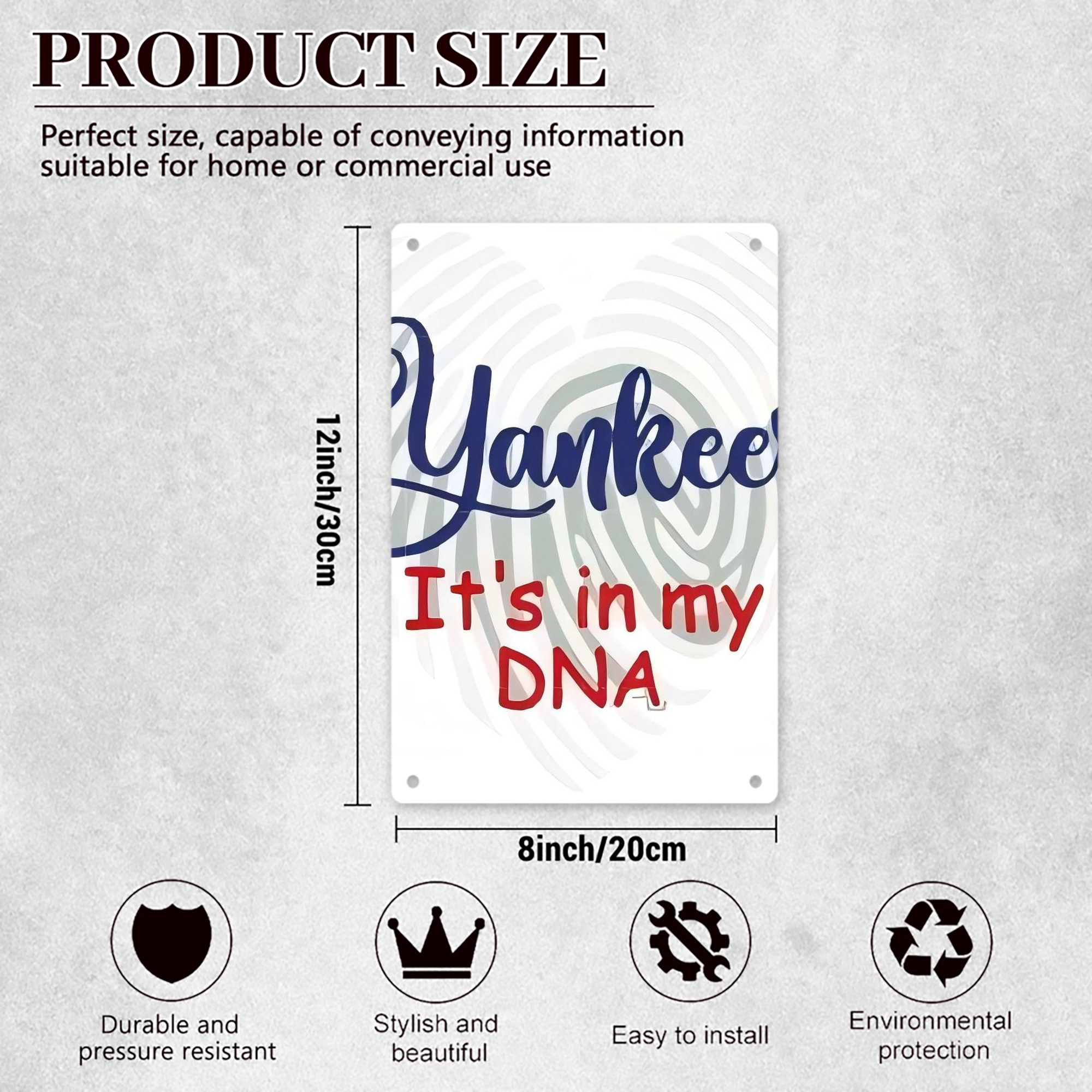 New York Yankees 234 8x12inch Vertical Aluminum Sign - Durable Fade-Resistant Indoor/Outdoor Safety & Information Plaque For Office, Hotel, Restaurant, Bar, Public Spaces