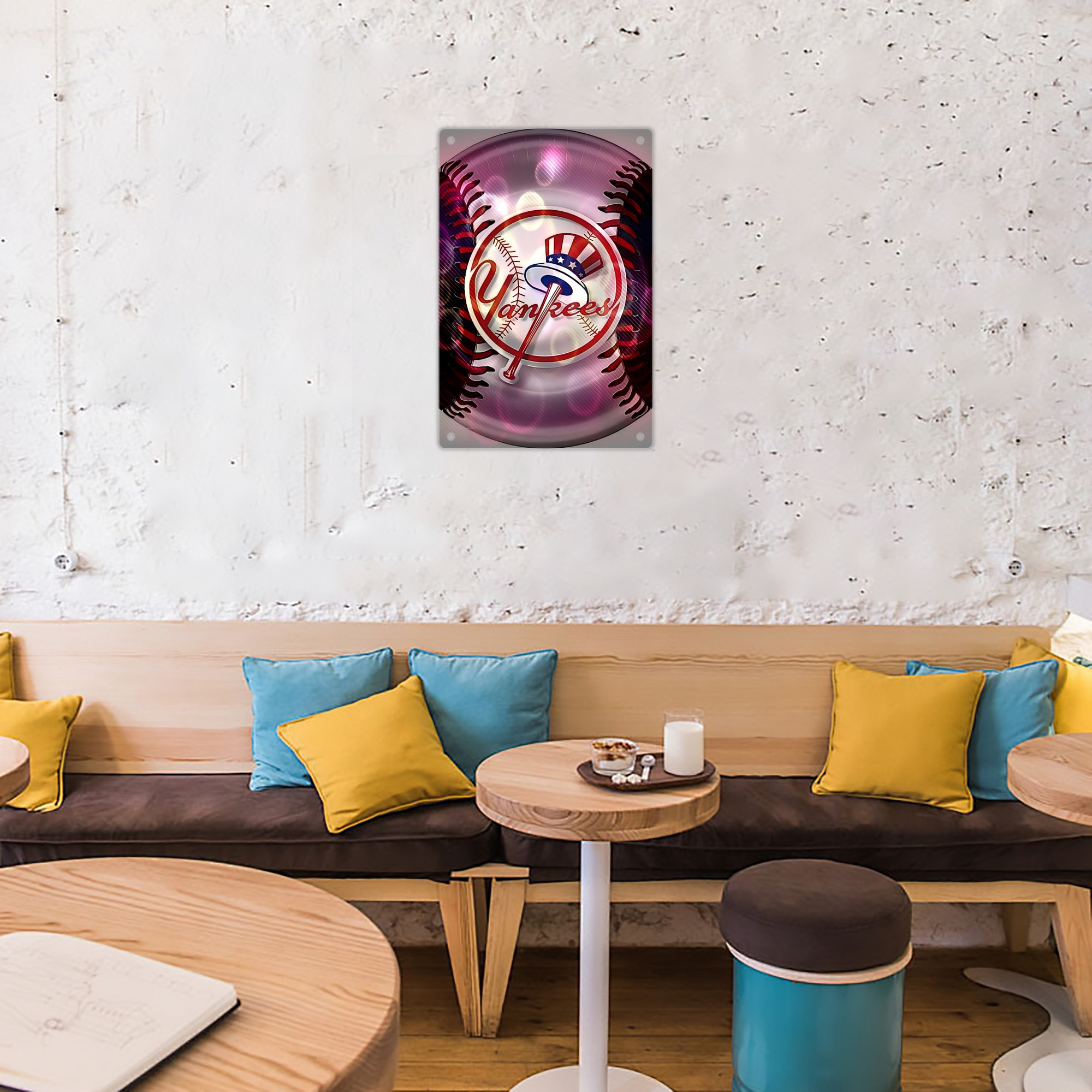 New York Yankees 244 8x12inch Vertical Aluminum Sign - Durable Fade-Resistant Indoor/Outdoor Safety & Information Plaque For Office, Hotel, Restaurant, Bar, Public Spaces