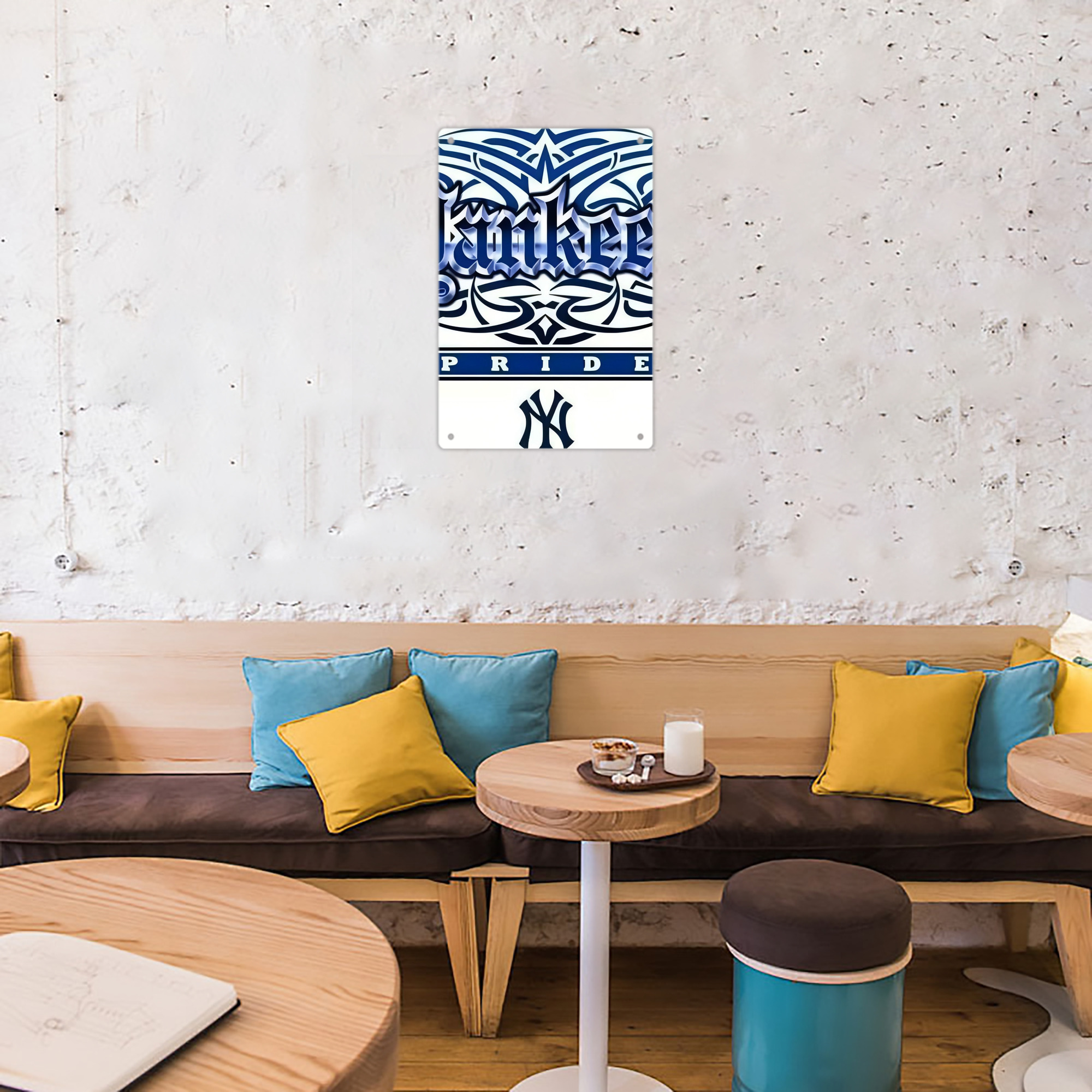 New York Yankees 304 8x12inch Vertical Aluminum Sign - Durable Fade-Resistant Indoor/Outdoor Safety & Information Plaque For Office, Hotel, Restaurant, Bar, Public Spaces