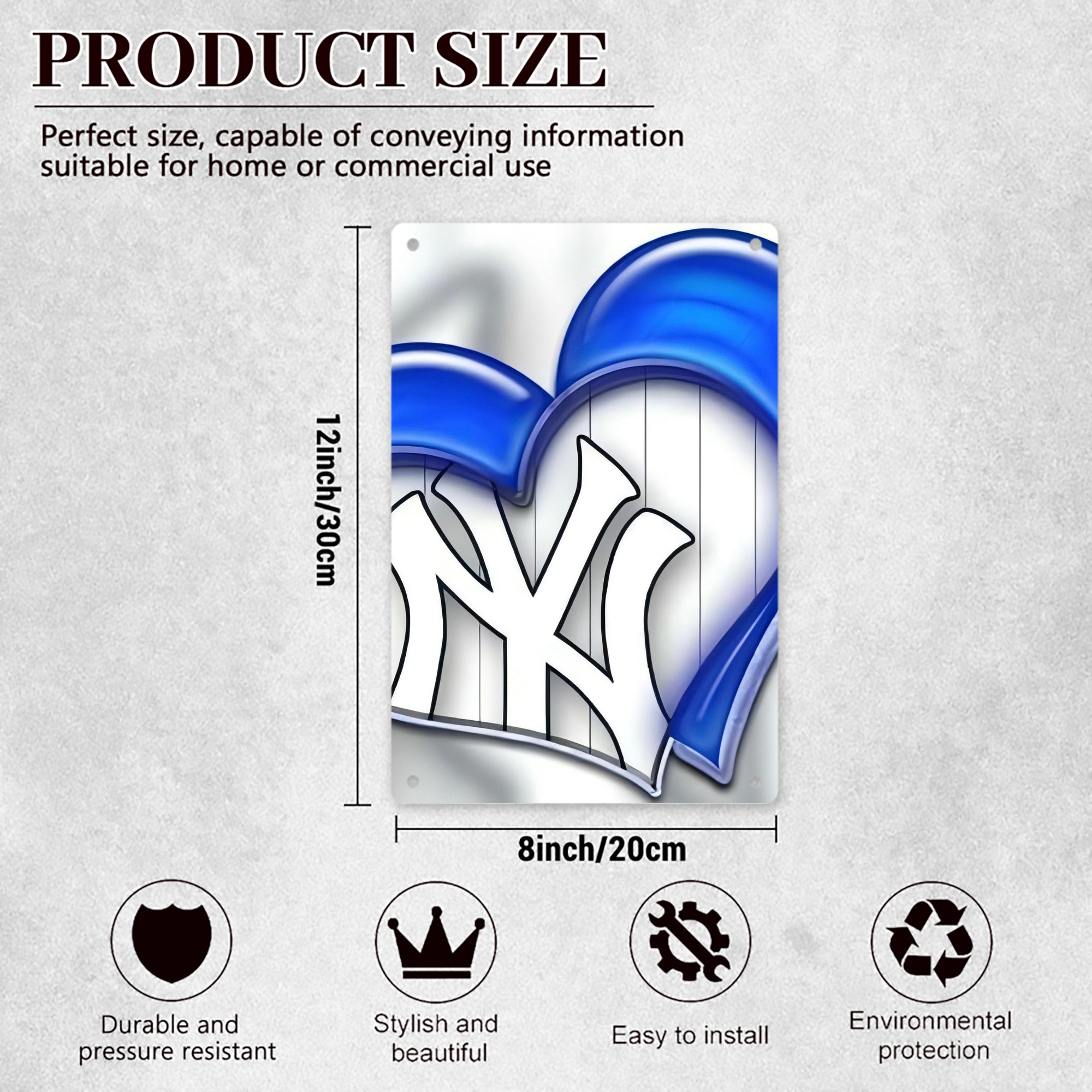 New York Yankees 310 8x12inch Vertical Aluminum Sign - Durable Fade-Resistant Indoor/Outdoor Safety & Information Plaque For Office, Hotel, Restaurant, Bar, Public Spaces