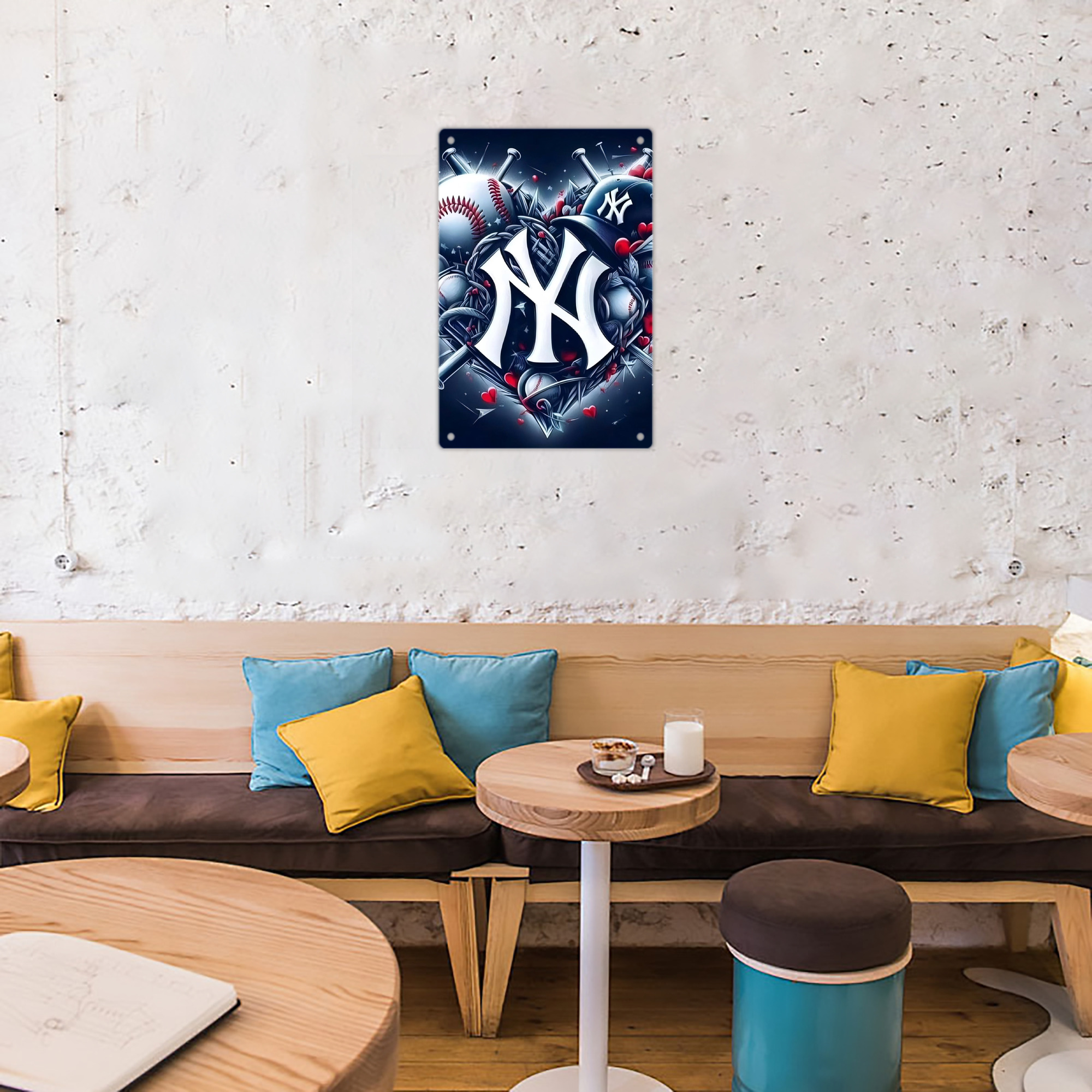 New York Yankees 251 8x12inch Vertical Aluminum Sign - Durable Fade-Resistant Indoor/Outdoor Safety & Information Plaque For Office, Hotel, Restaurant, Bar, Public Spaces