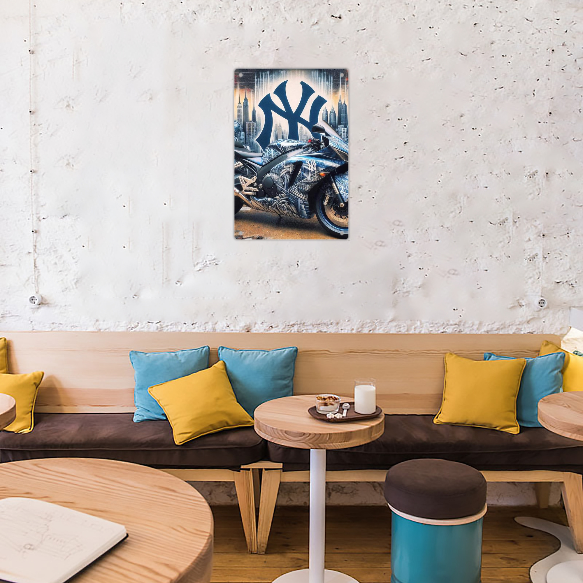 New York Yankees 327 8x12inch Vertical Aluminum Sign - Durable Fade-Resistant Indoor/Outdoor Safety & Information Plaque For Office, Hotel, Restaurant, Bar, Public Spaces