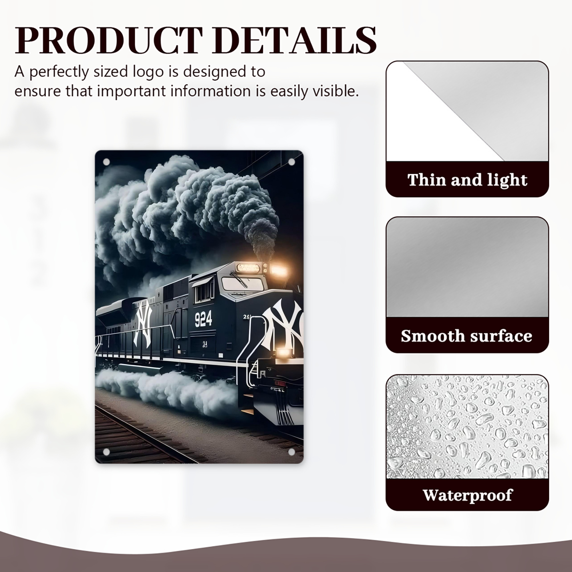 New York Yankees 257 8x12inch Vertical Aluminum Sign - Durable Fade-Resistant Indoor/Outdoor Safety & Information Plaque For Office, Hotel, Restaurant, Bar, Public Spaces