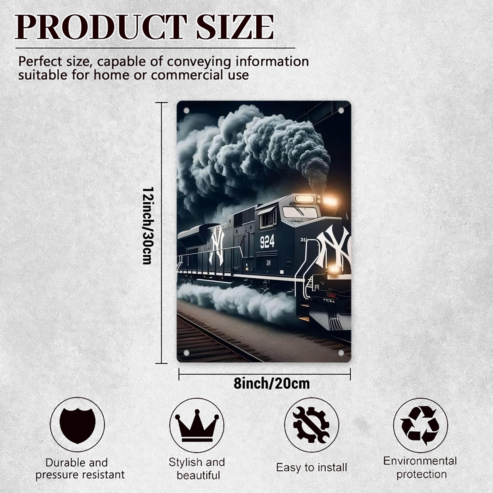 New York Yankees 257 8x12inch Vertical Aluminum Sign - Durable Fade-Resistant Indoor/Outdoor Safety & Information Plaque For Office, Hotel, Restaurant, Bar, Public Spaces