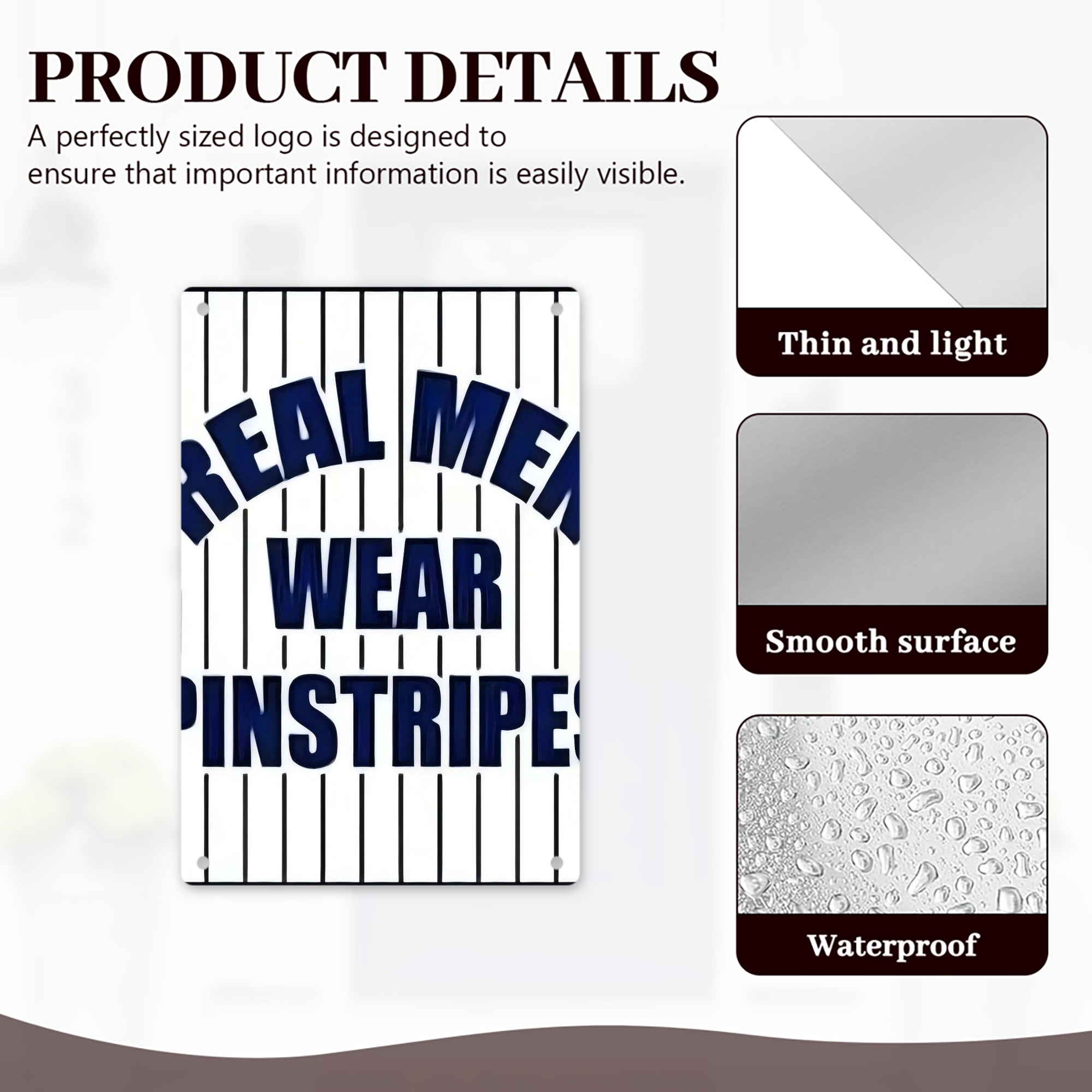 New York Yankees 262 8x12inch Vertical Aluminum Sign - Durable Fade-Resistant Indoor/Outdoor Safety & Information Plaque For Office, Hotel, Restaurant, Bar, Public Spaces