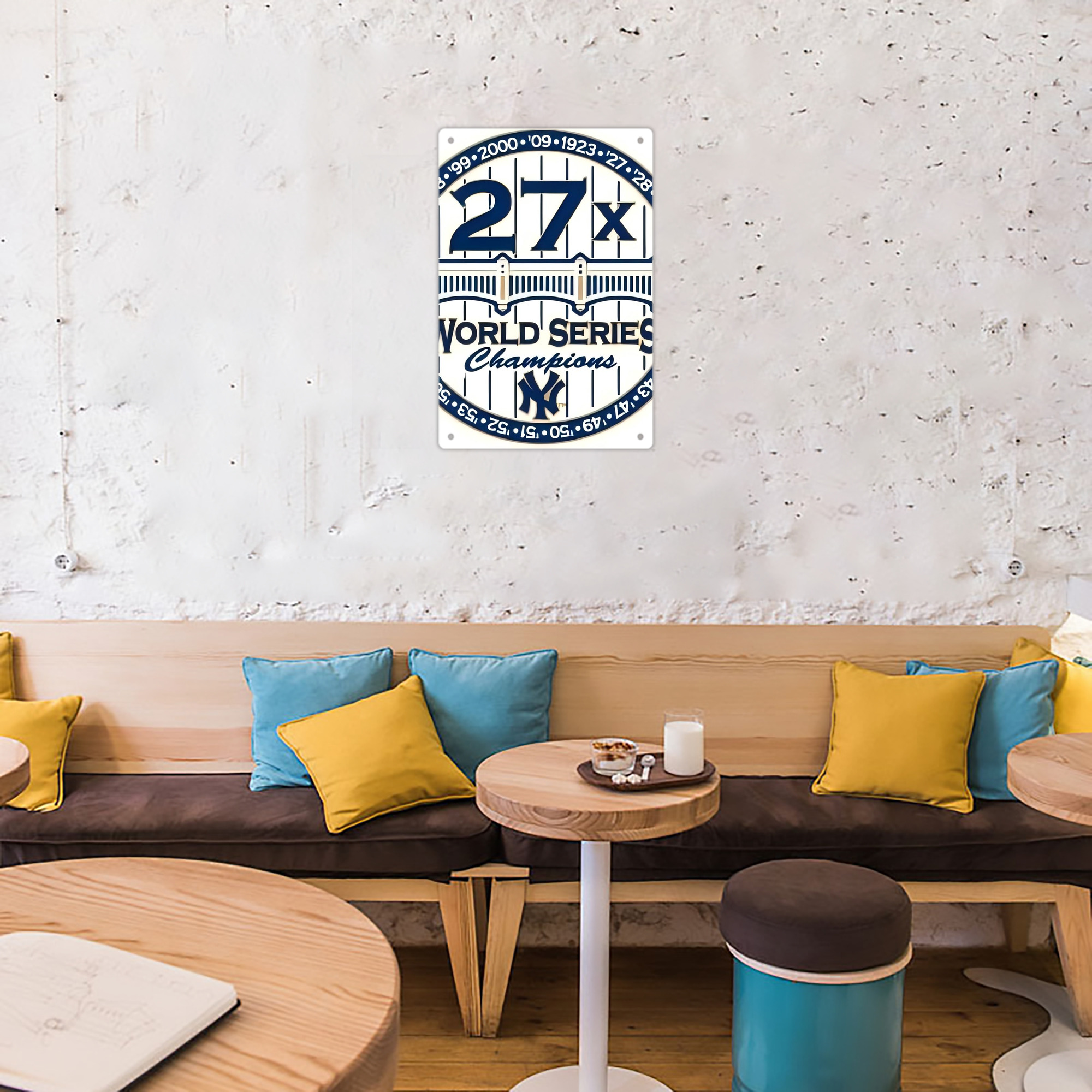 New York Yankees 263 8x12inch Vertical Aluminum Sign - Durable Fade-Resistant Indoor/Outdoor Safety & Information Plaque For Office, Hotel, Restaurant, Bar, Public Spaces