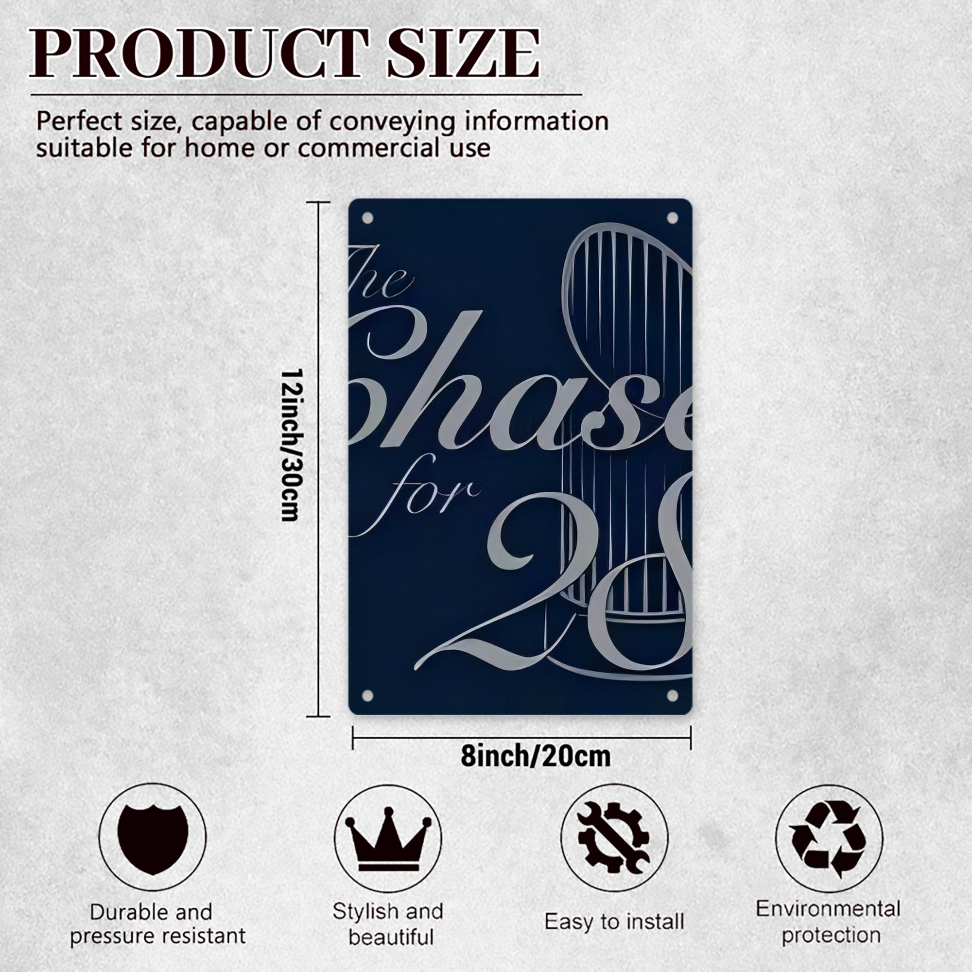 New York Yankees 300 8x12inch Vertical Aluminum Sign - Durable Fade-Resistant Indoor/Outdoor Safety & Information Plaque For Office, Hotel, Restaurant, Bar, Public Spaces