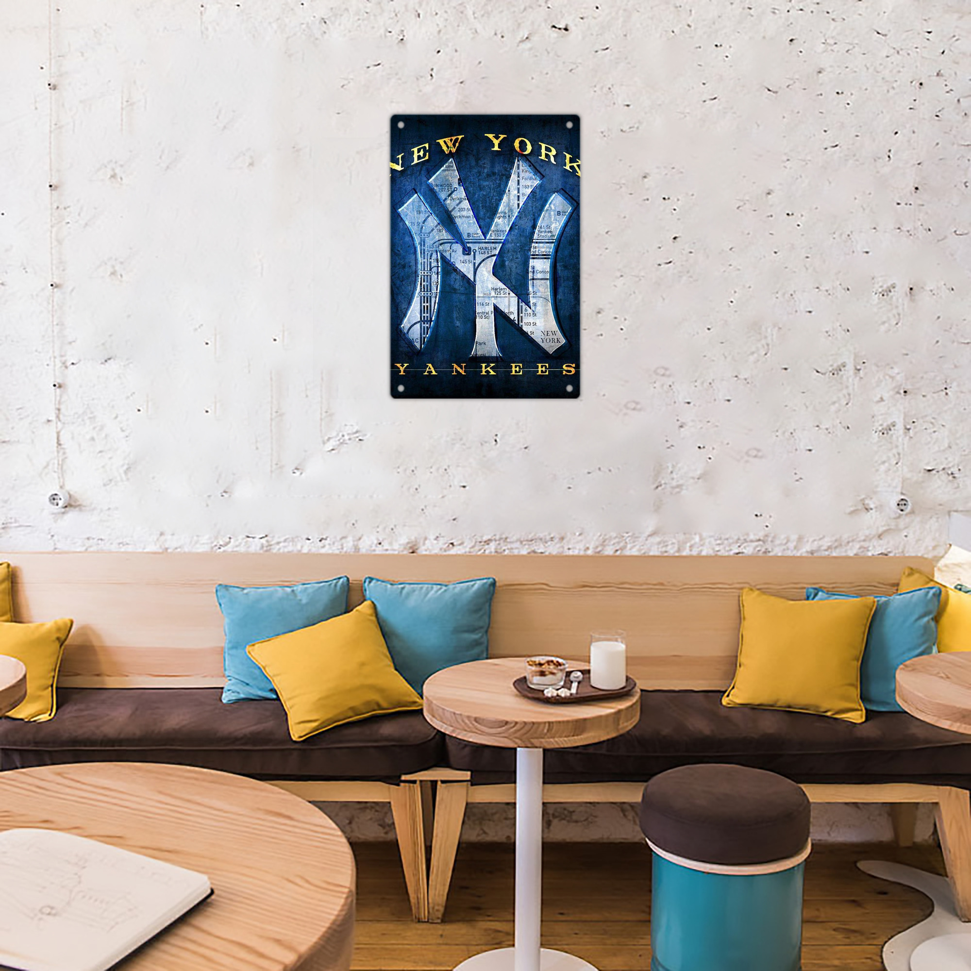 New York Yankees 307 8x12inch Vertical Aluminum Sign - Durable Fade-Resistant Indoor/Outdoor Safety & Information Plaque For Office, Hotel, Restaurant, Bar, Public Spaces