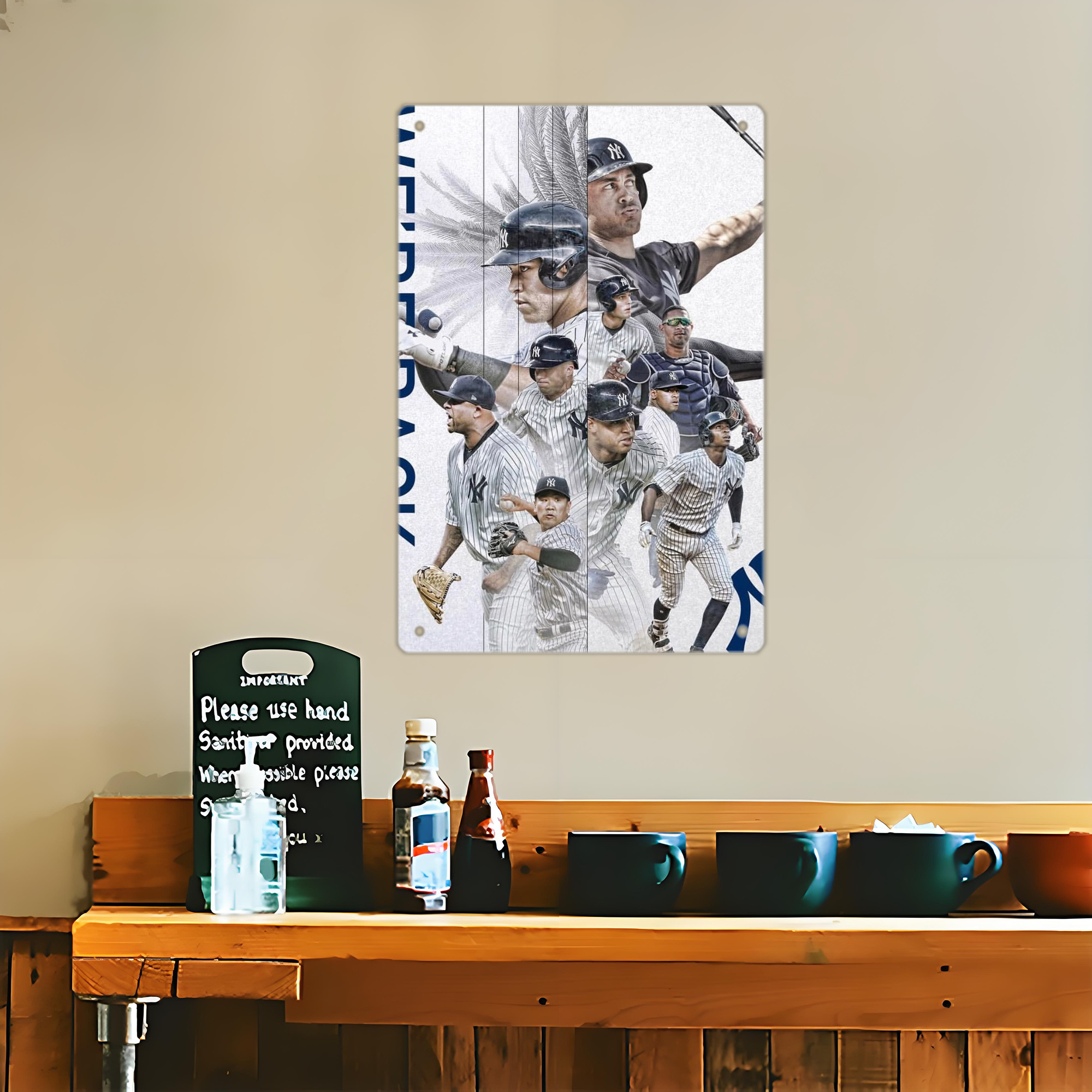New York Yankees 305 8x12inch Vertical Aluminum Sign - Durable Fade-Resistant Indoor/Outdoor Safety & Information Plaque For Office, Hotel, Restaurant, Bar, Public Spaces