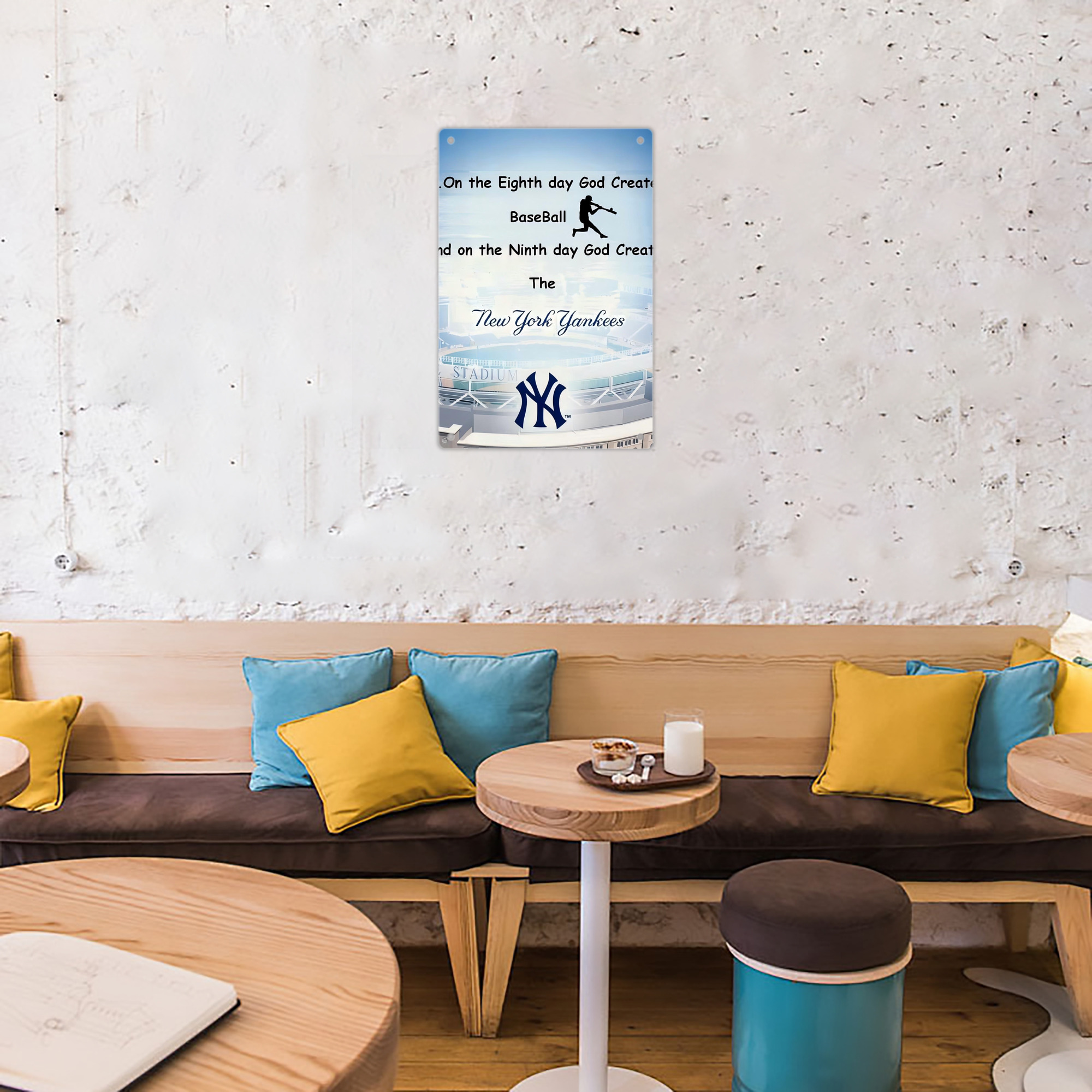 New York Yankees 314 8x12inch Vertical Aluminum Sign - Durable Fade-Resistant Indoor/Outdoor Safety & Information Plaque For Office, Hotel, Restaurant, Bar, Public Spaces