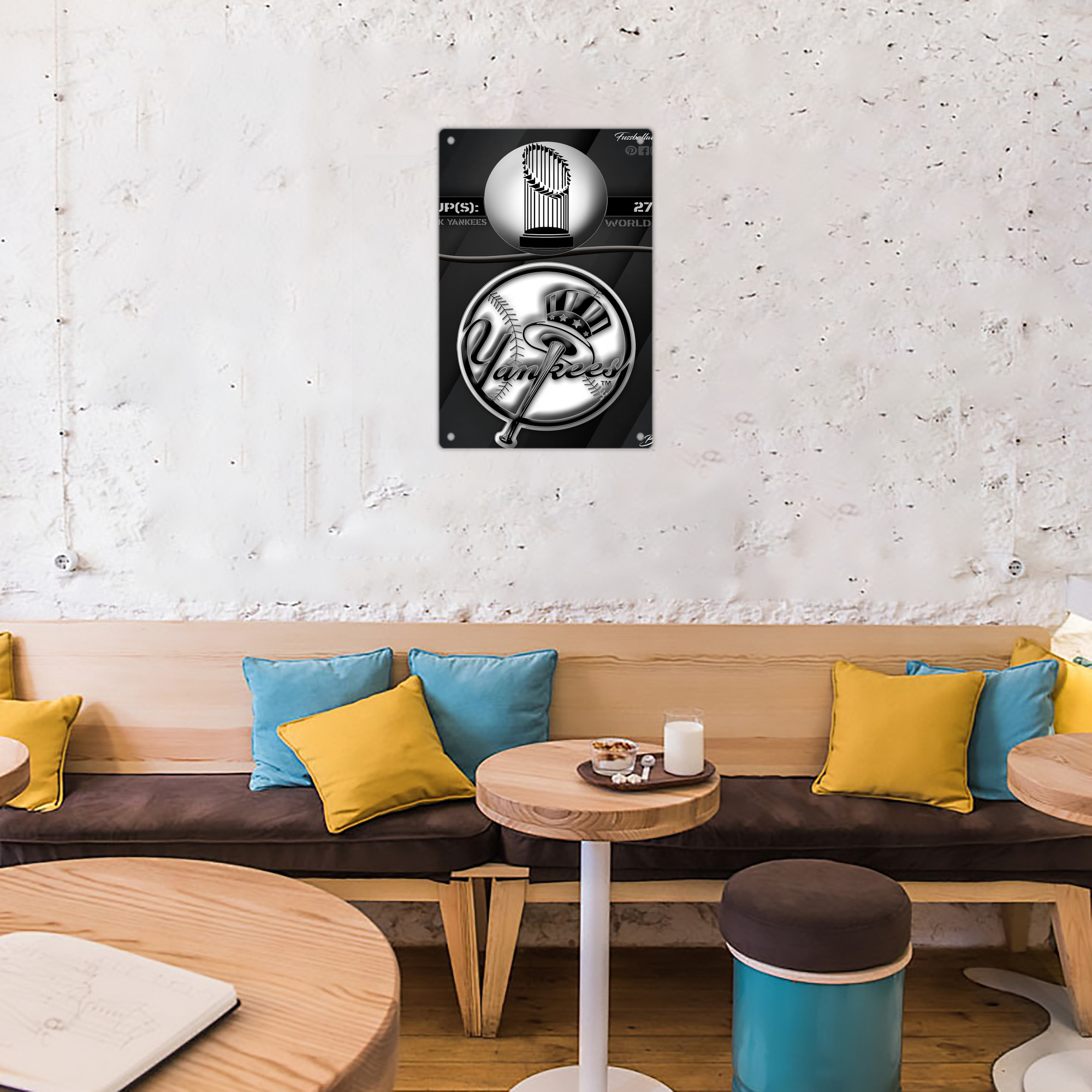 New York Yankees 325 8x12inch Vertical Aluminum Sign - Durable Fade-Resistant Indoor/Outdoor Safety & Information Plaque For Office, Hotel, Restaurant, Bar, Public Spaces