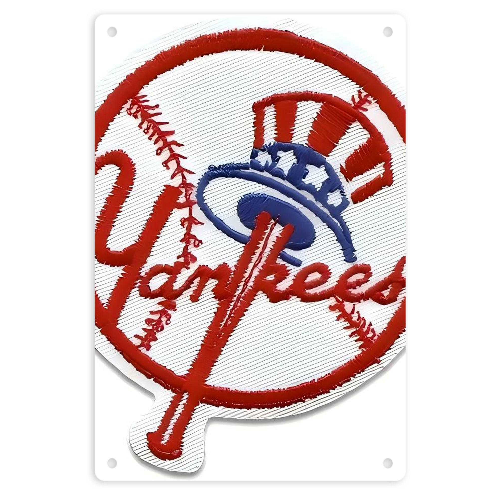 New York Yankees 123 8x12inch Vertical Aluminum Sign - Durable Fade-Resistant Indoor/Outdoor Safety & Information Plaque For Office, Hotel, Restaurant, Bar, Public Spaces