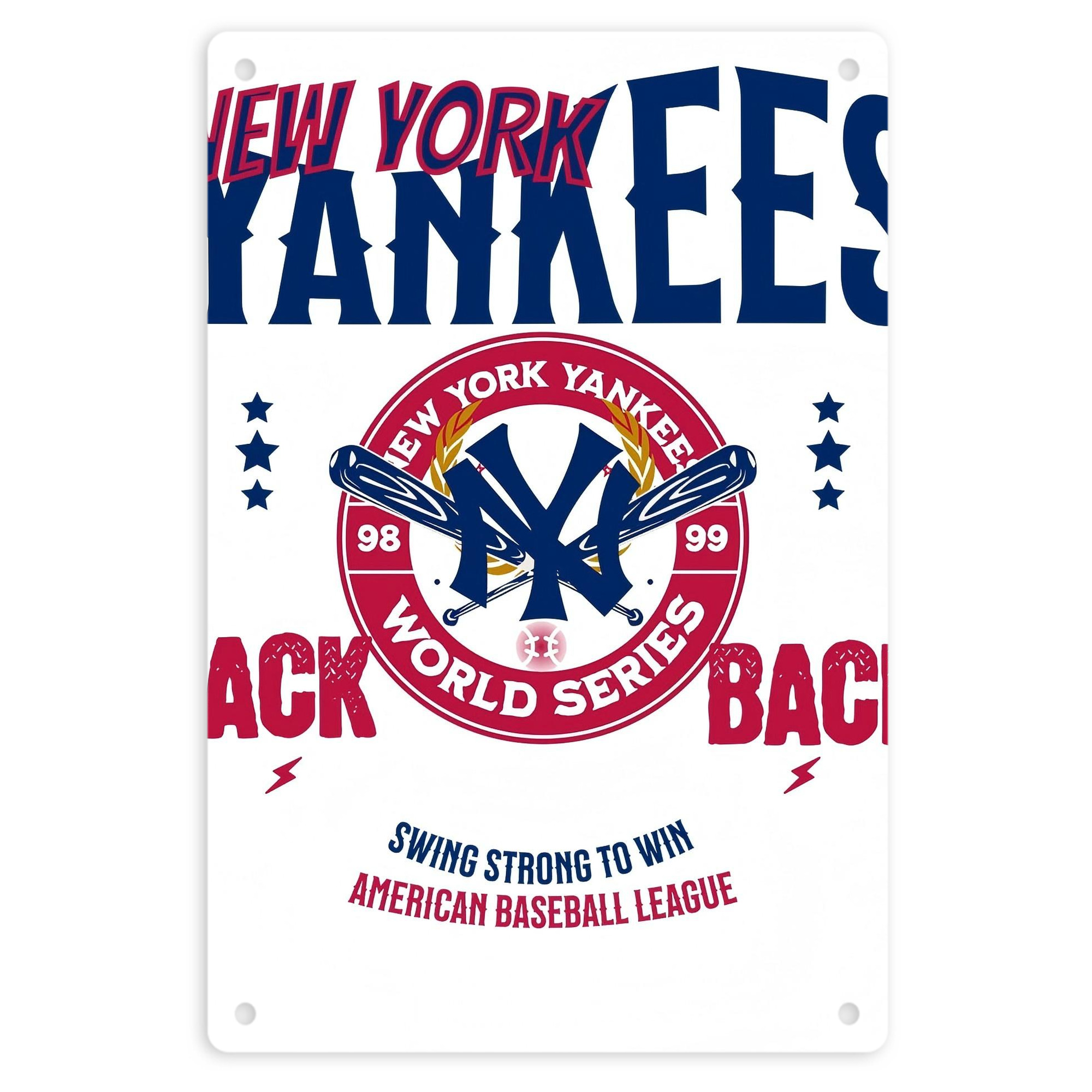 New York Yankees 179 8x12inch Vertical Aluminum Sign - Durable Fade-Resistant Indoor/Outdoor Safety & Information Plaque For Office, Hotel, Restaurant, Bar, Public Spaces
