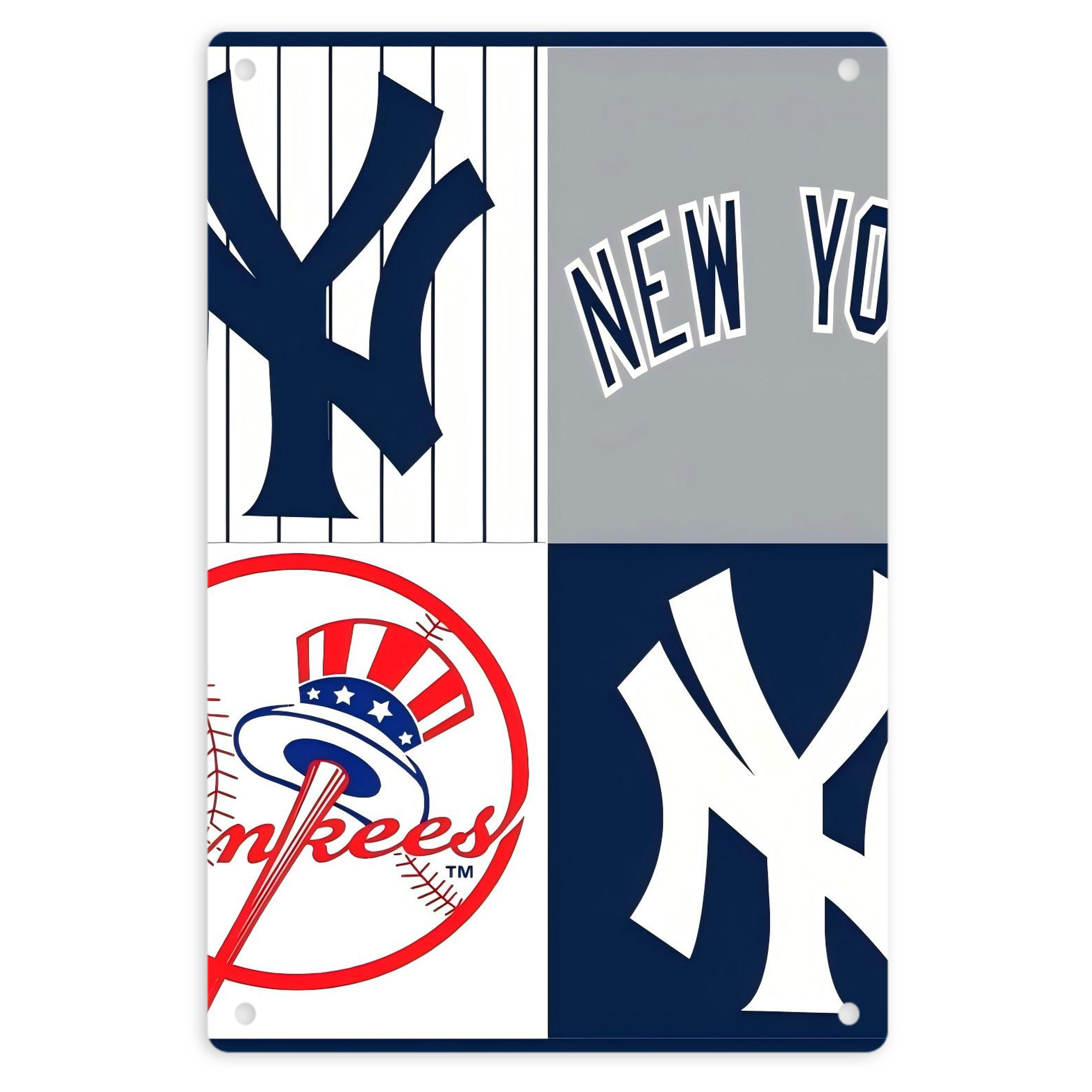 New York Yankees 238 8x12inch Vertical Aluminum Sign - Durable Fade-Resistant Indoor/Outdoor Safety & Information Plaque For Office, Hotel, Restaurant, Bar, Public Spaces