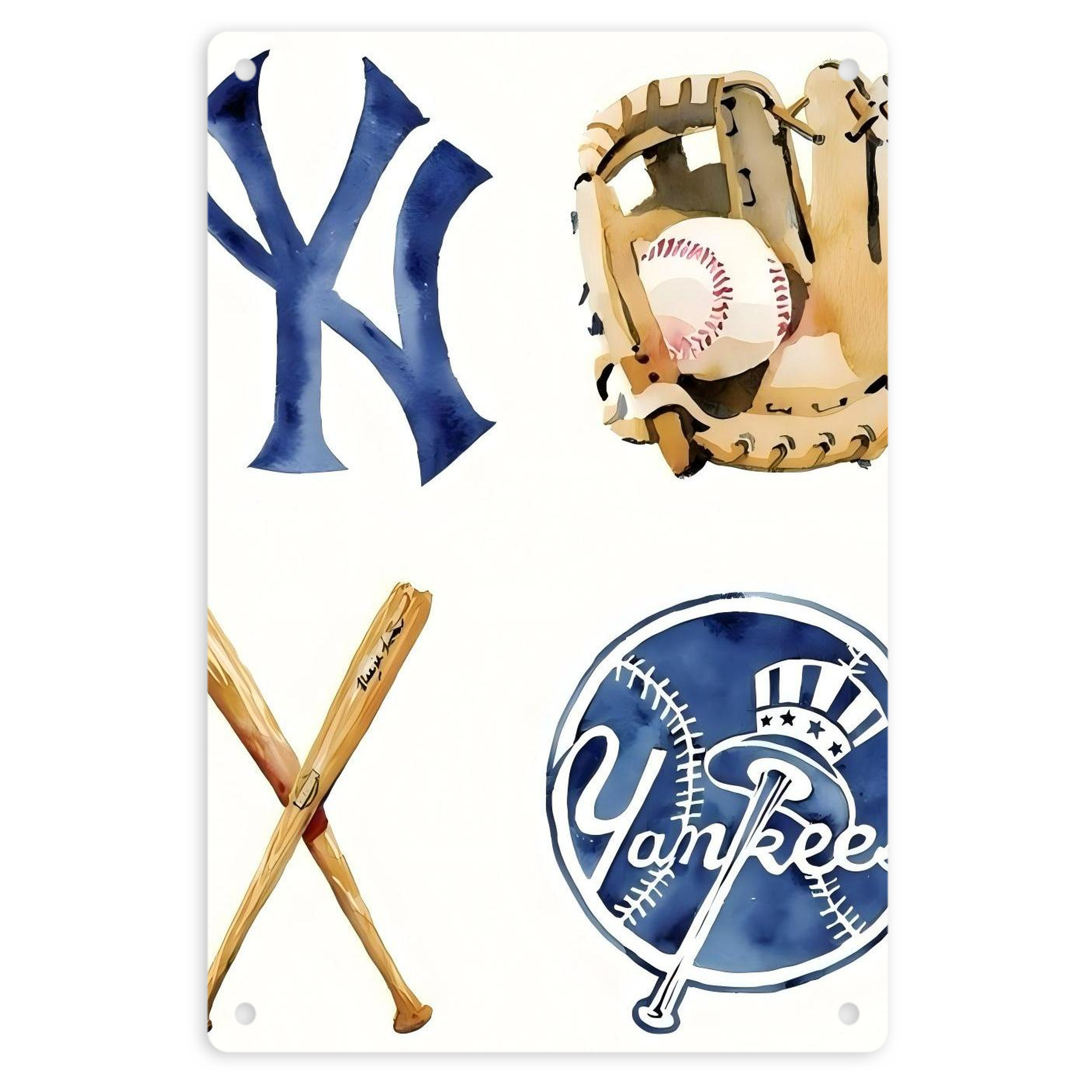 New York Yankees 119 8x12inch Vertical Aluminum Sign - Durable Fade-Resistant Indoor/Outdoor Safety & Information Plaque For Office, Hotel, Restaurant, Bar, Public Spaces
