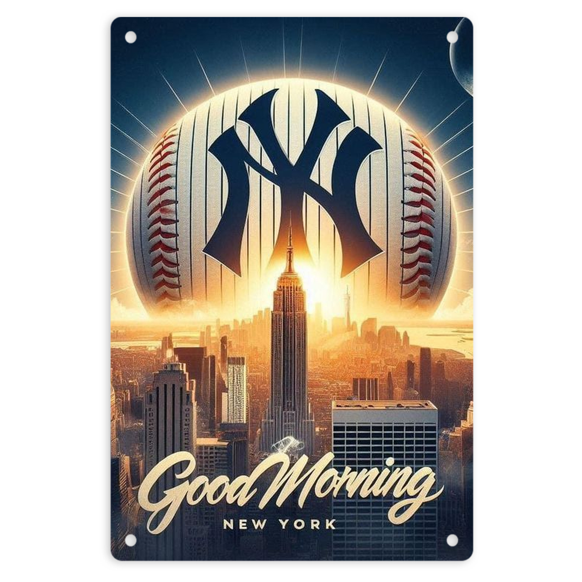New York Yankees 111 8x12inch Vertical Aluminum Sign - Durable Fade-Resistant Indoor/Outdoor Safety & Information Plaque For Office, Hotel, Restaurant, Bar, Public Spaces