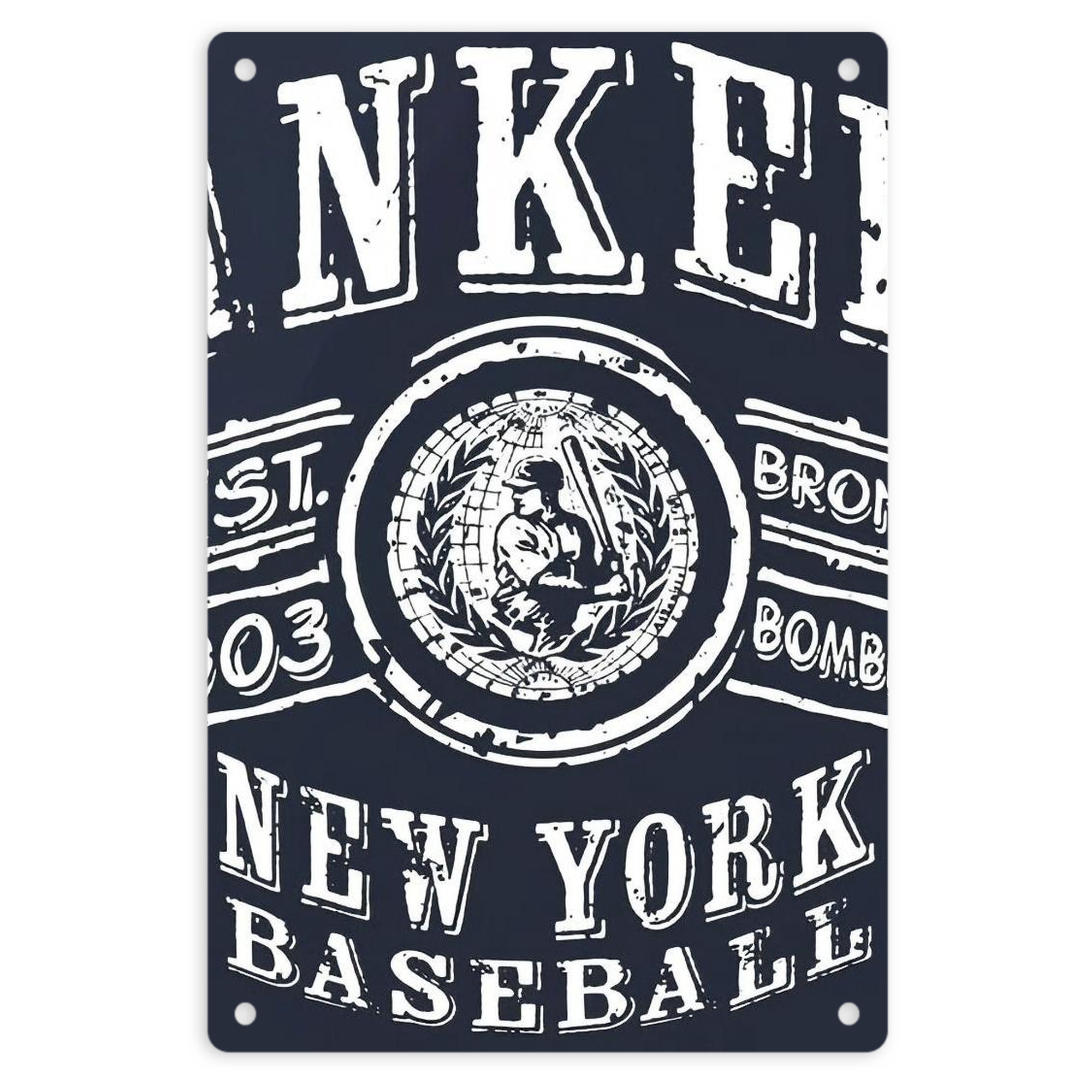 New York Yankees 252 8x12inch Vertical Aluminum Sign - Durable Fade-Resistant Indoor/Outdoor Safety & Information Plaque For Office, Hotel, Restaurant, Bar, Public Spaces