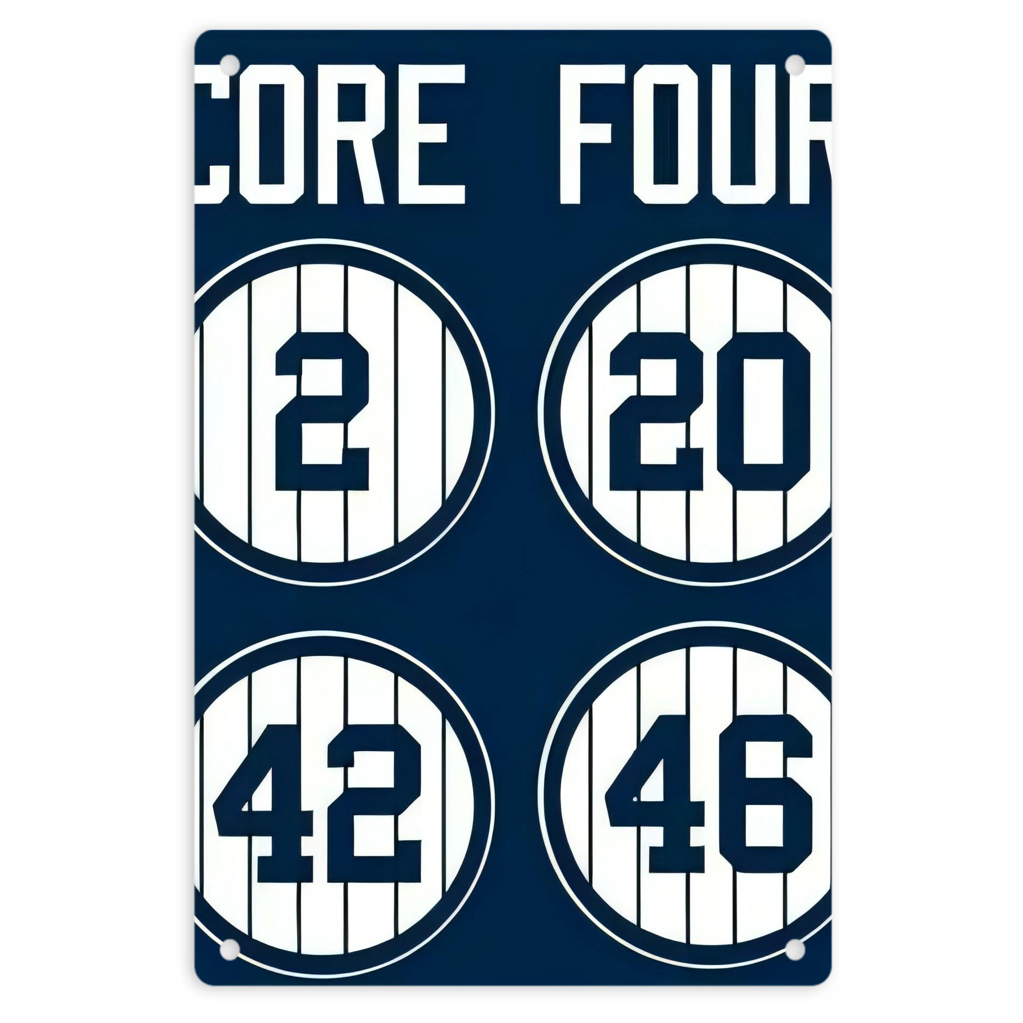 New York Yankees 223 8x12inch Vertical Aluminum Sign - Durable Fade-Resistant Indoor/Outdoor Safety & Information Plaque For Office, Hotel, Restaurant, Bar, Public Spaces