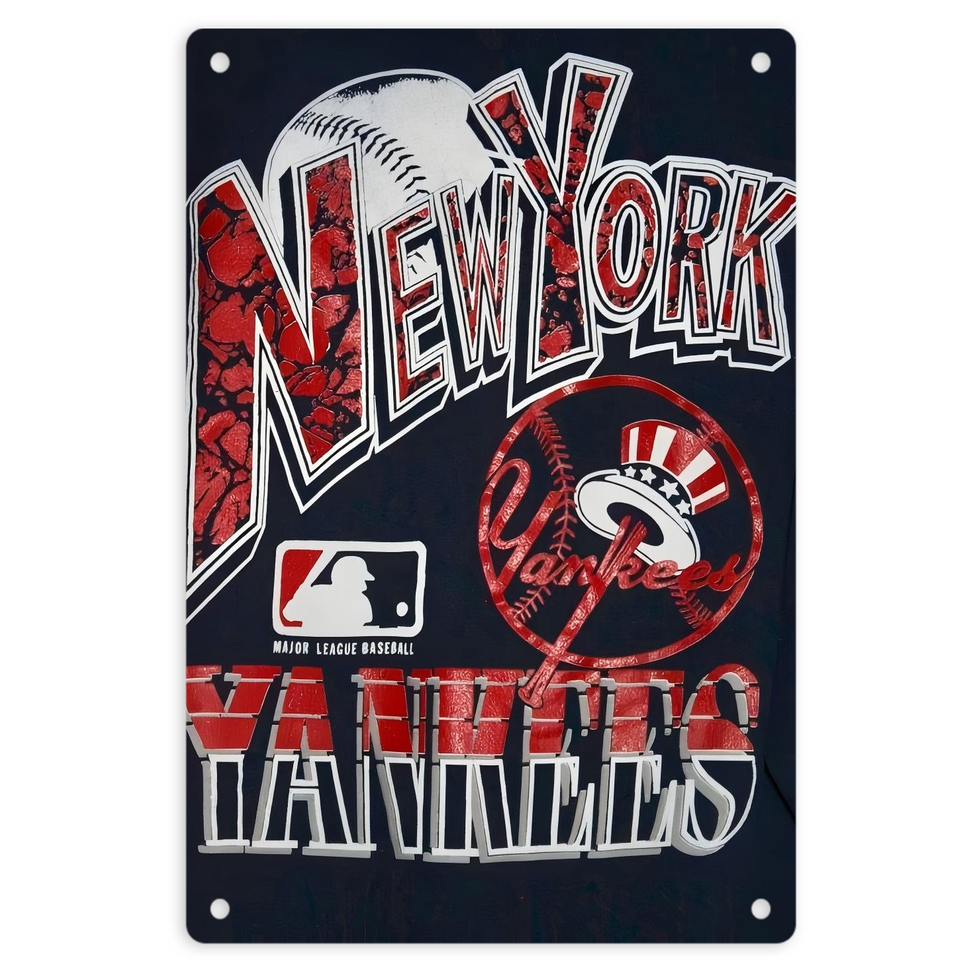 New York Yankees 125 8x12inch Vertical Aluminum Sign - Durable Fade-Resistant Indoor/Outdoor Safety & Information Plaque For Office, Hotel, Restaurant, Bar, Public Spaces