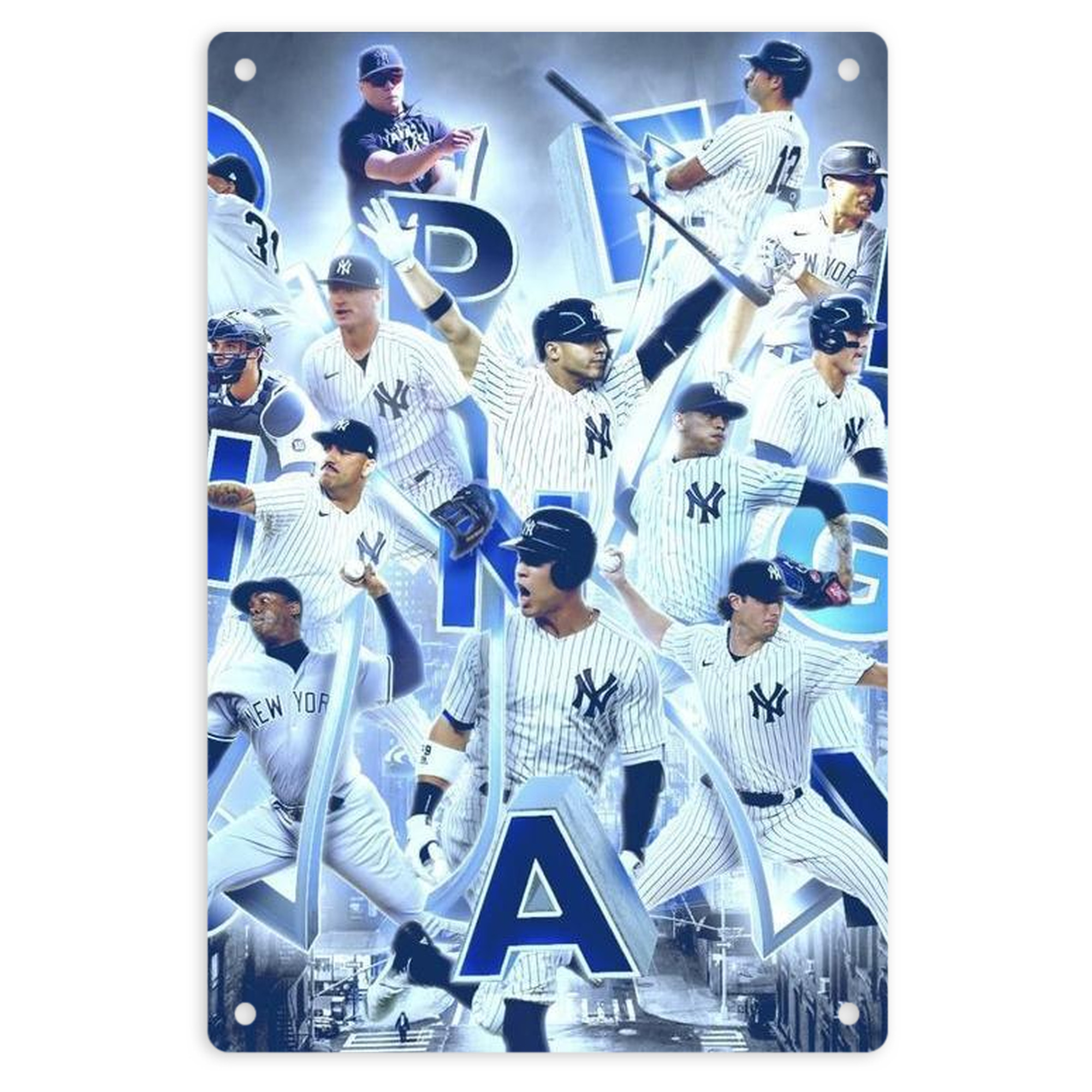 New York Yankees 236 8x12inch Vertical Aluminum Sign - Durable Fade-Resistant Indoor/Outdoor Safety & Information Plaque For Office, Hotel, Restaurant, Bar, Public Spaces