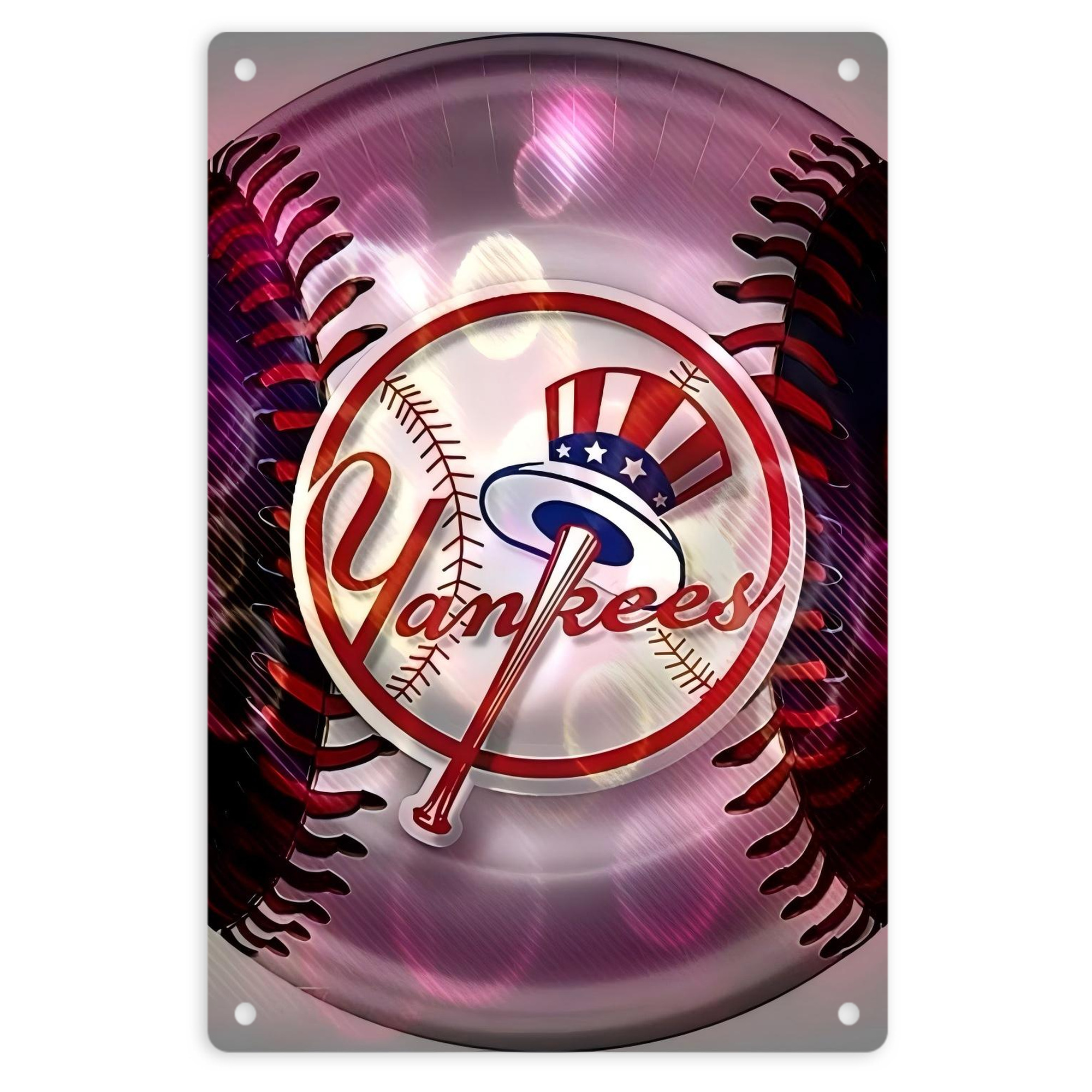 New York Yankees 244 8x12inch Vertical Aluminum Sign - Durable Fade-Resistant Indoor/Outdoor Safety & Information Plaque For Office, Hotel, Restaurant, Bar, Public Spaces