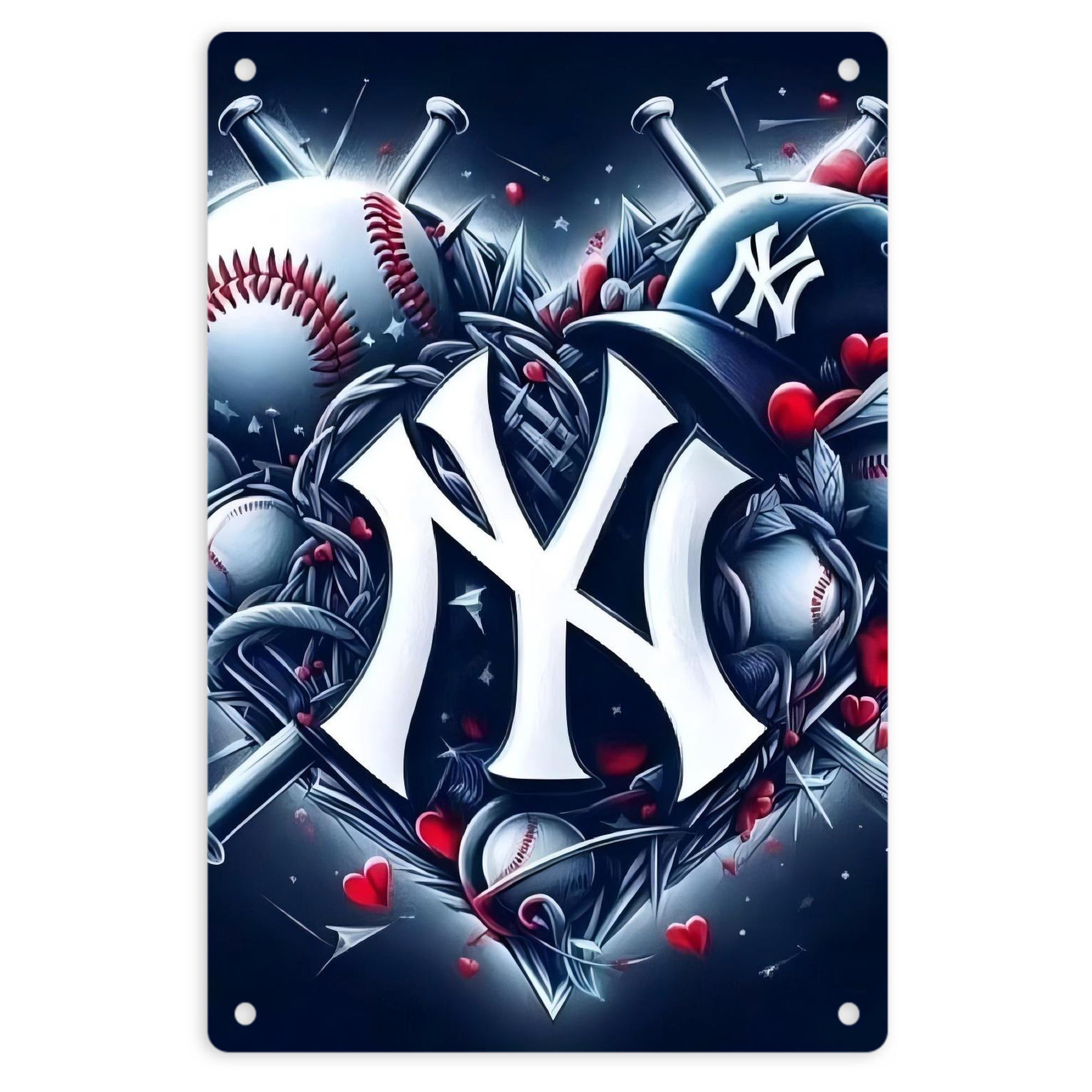 New York Yankees 251 8x12inch Vertical Aluminum Sign - Durable Fade-Resistant Indoor/Outdoor Safety & Information Plaque For Office, Hotel, Restaurant, Bar, Public Spaces