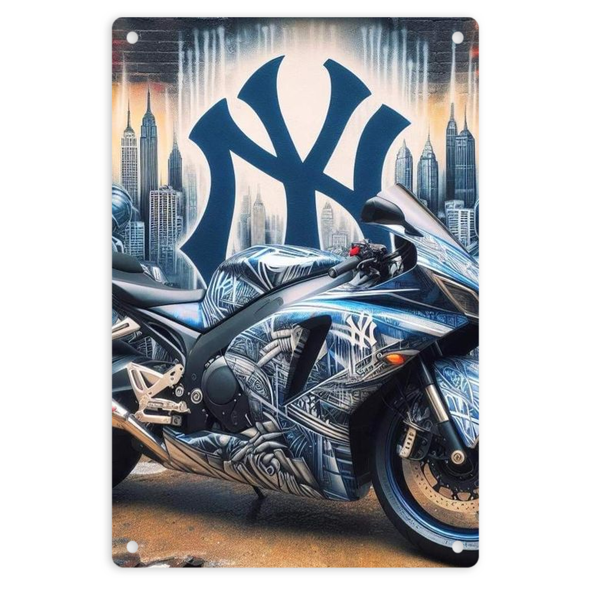 New York Yankees 327 8x12inch Vertical Aluminum Sign - Durable Fade-Resistant Indoor/Outdoor Safety & Information Plaque For Office, Hotel, Restaurant, Bar, Public Spaces