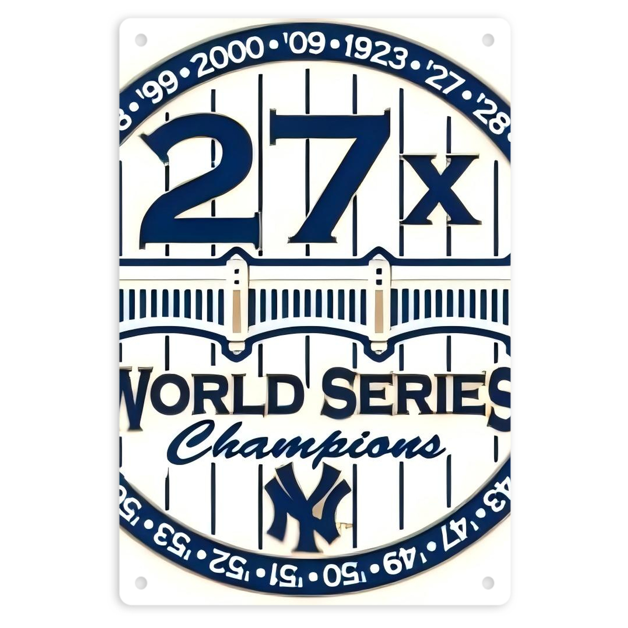 New York Yankees 263 8x12inch Vertical Aluminum Sign - Durable Fade-Resistant Indoor/Outdoor Safety & Information Plaque For Office, Hotel, Restaurant, Bar, Public Spaces